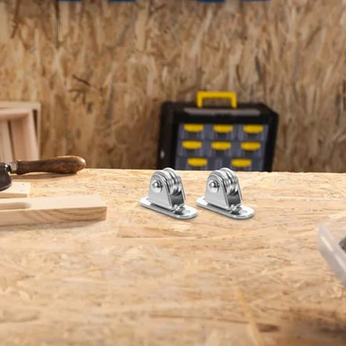 Juego de 6 bloques de polea de acero inoxidable pesado con rodamientos, sistema de polea de cuerda de alambre industrial para remolque de elevación y manipulación de materiales, kits de bricolaje