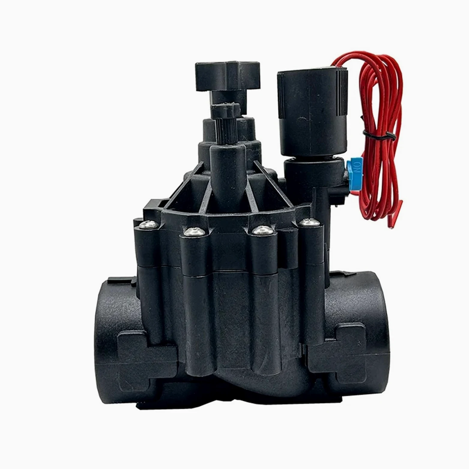 Electroválvula Normalmente Cerrada de 1-1/4" y 1-1/2" con Ajuste de caudal, 220 V, 12 V y 24 V, for riego de Jardines y Granjas.(36895,24VAC)