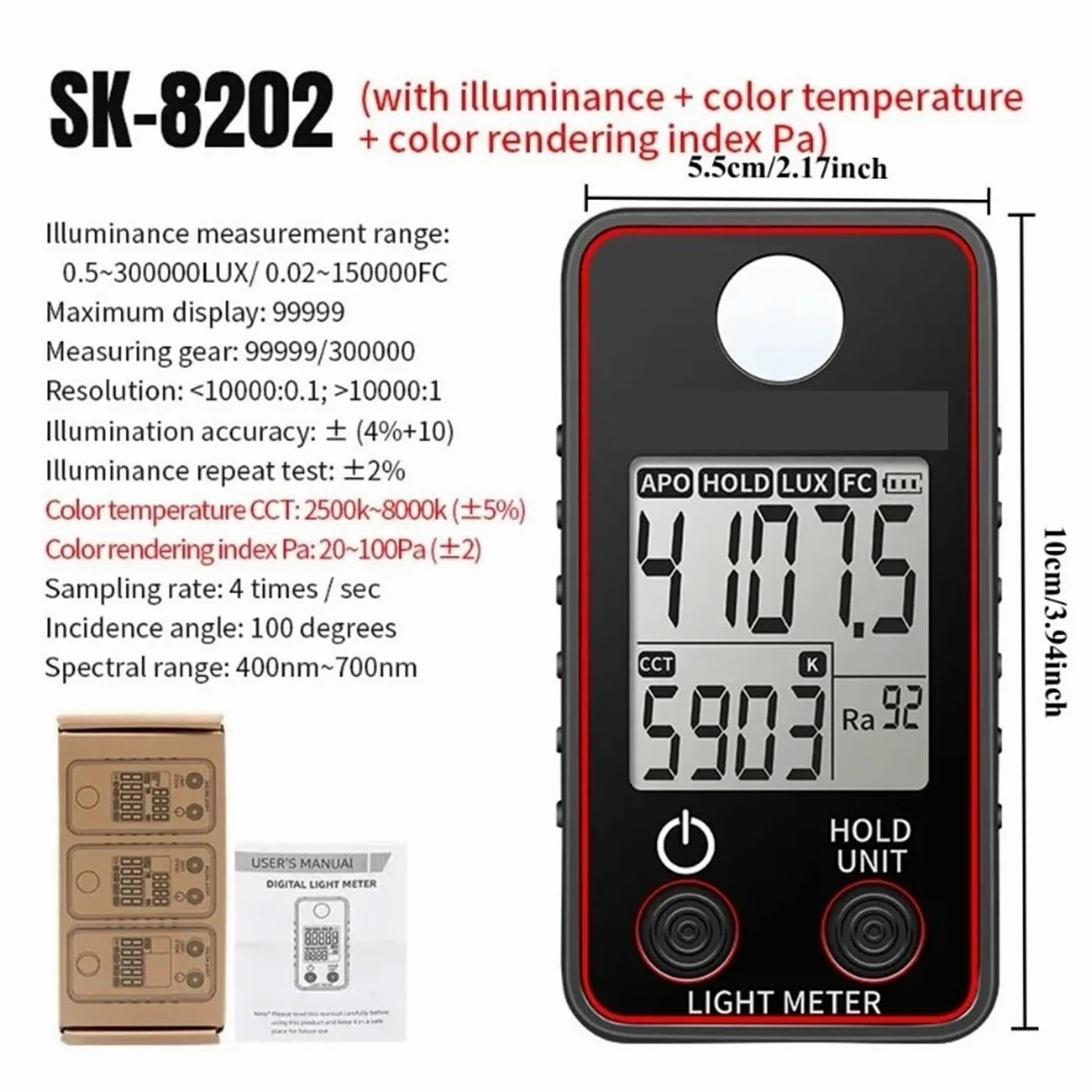 Espectrómetro de precisión, portátil, Multifuncional, con Pantalla Digital y Instrumentos ópticos.