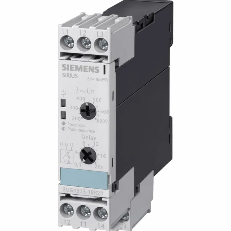 Siemens sirius - Rele vigilancia secuencia 3x360a 520v corriente alterna 50a 2 contactor