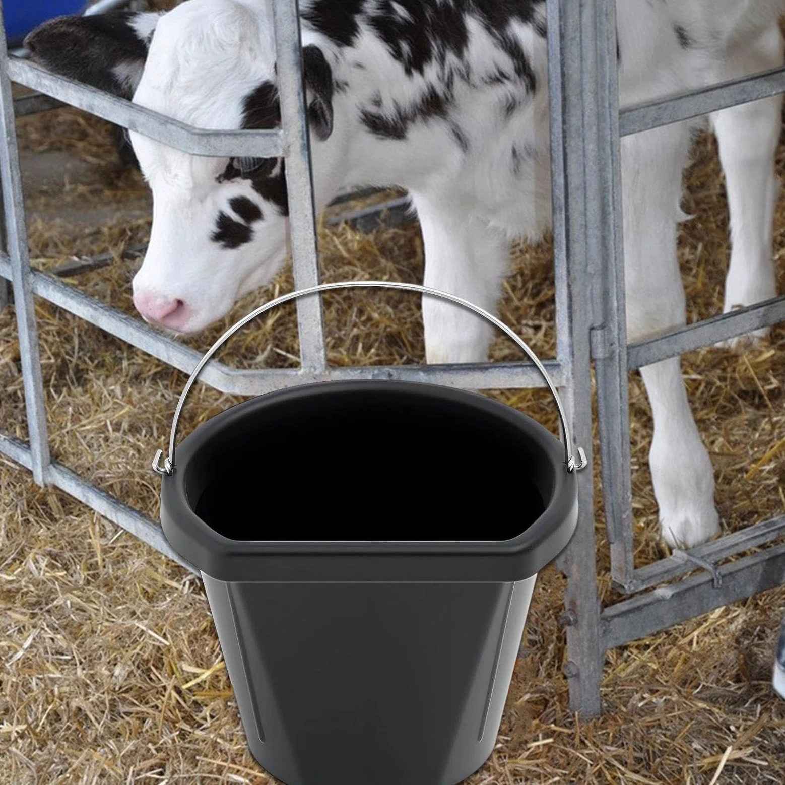 MagiDeal Cubo de Goma para alimento de Caballos, 18 l, Multiusos, para Granjas, Patios y zoológicos.