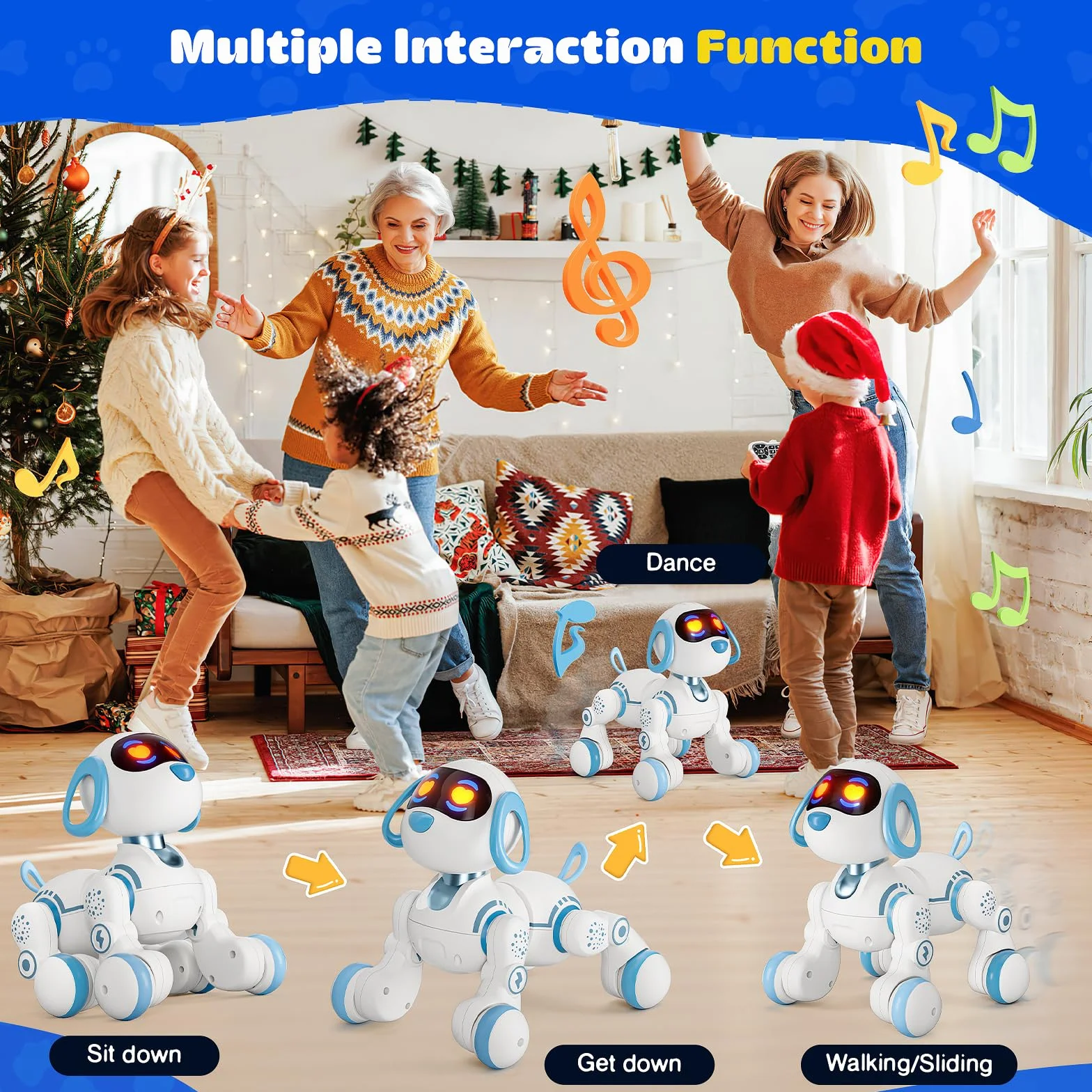 Intelligenter Roboterhund RC Hundespielzeug mit Touch und Follow-Funktionen