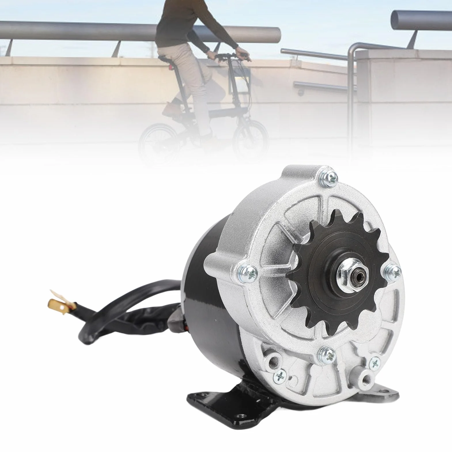 Motor Eléctrico de Reducción de Engranajes 36V 350W MY1016Z3 con Piñón de 13 Dientes