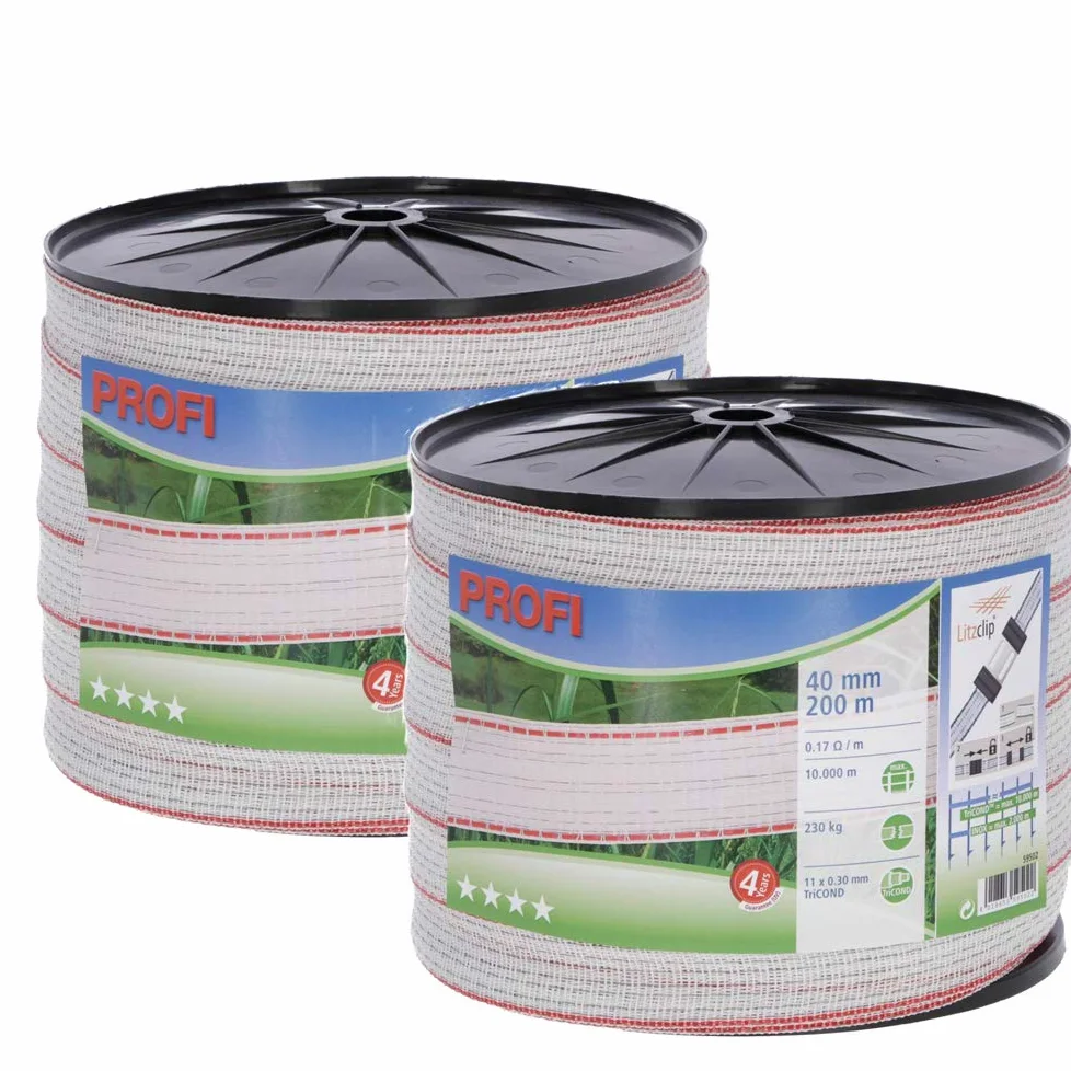 2 cintas profesionales para valla de mimbre de 200 m x 40 mm