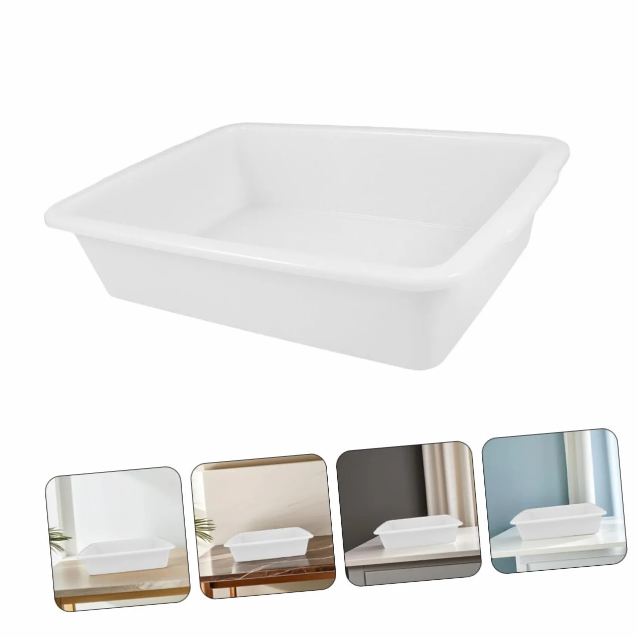 Veemoon 2 piezas Bandeja Rectangular de Plástico Organizador para Laboratorio Almacenamiento de Reactivos