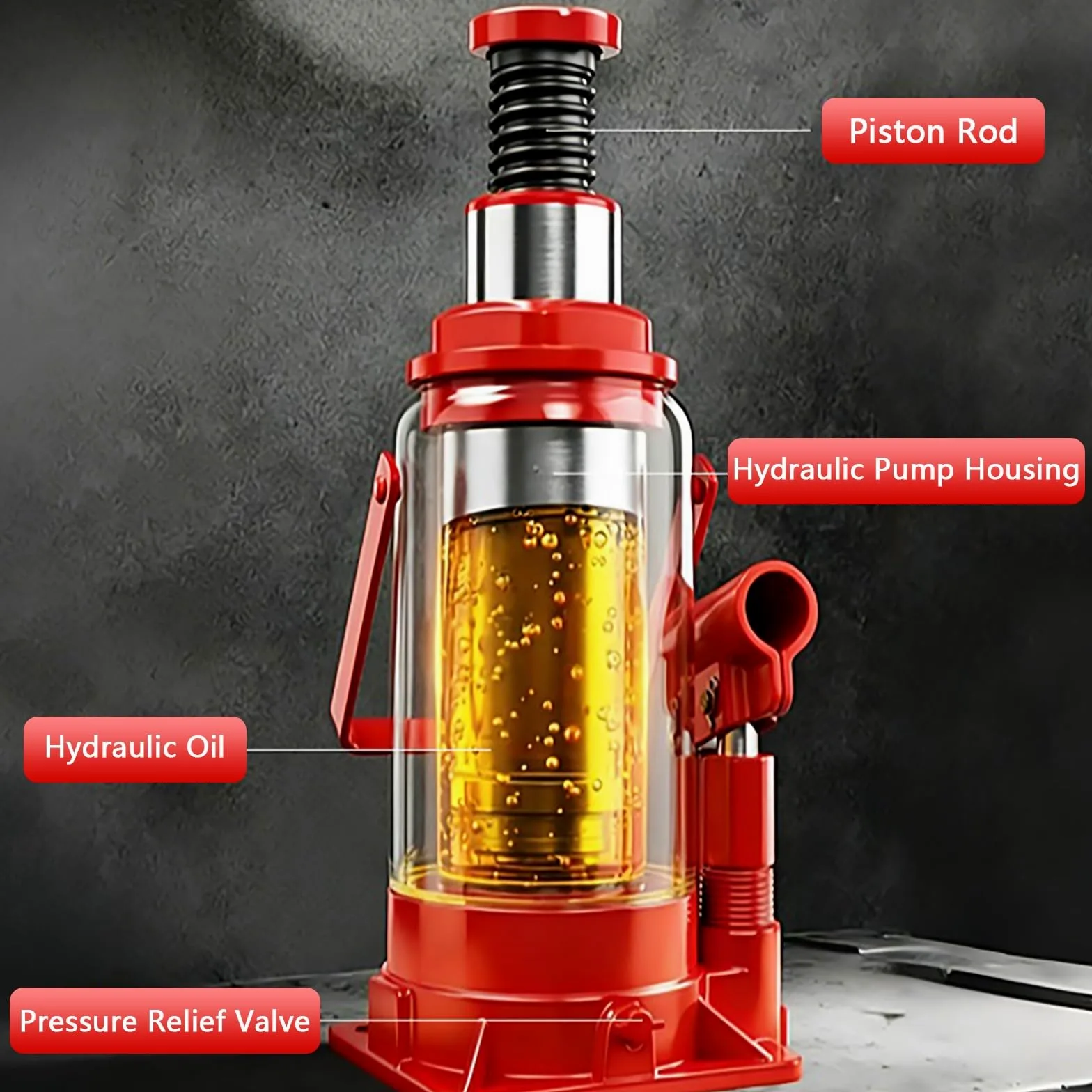 Gato Hidráulico Vertical para Coches, Gato de Botella Soldado de Perfil Bajo, Herramienta para Elevar Coches, Repararlos y Cambiar Neumáticos(2T)