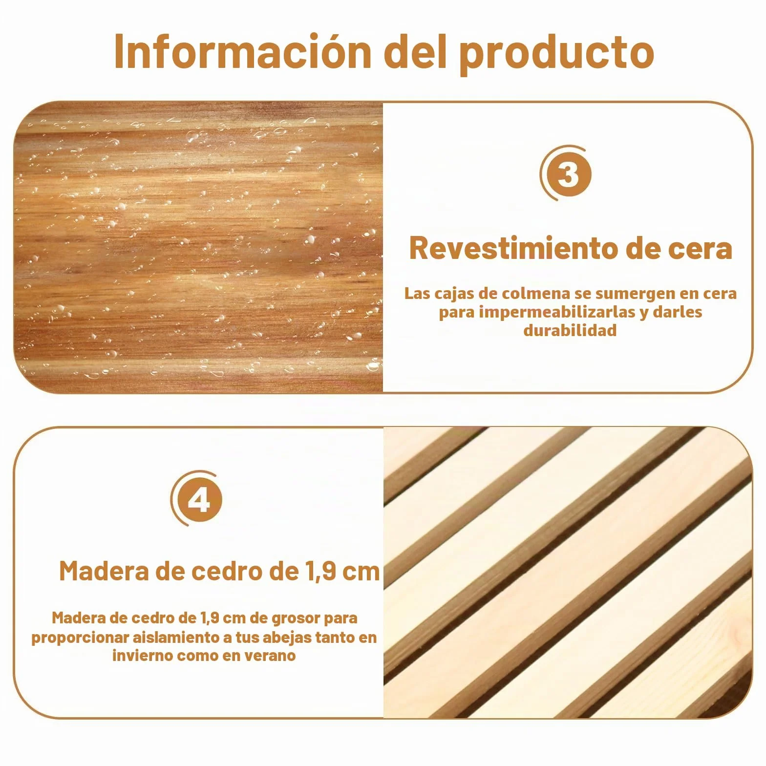 Juego de iniciación de colmena, caja de almacenamiento con 10 panales profundos, botín de madera maciza con marco de madera y base encerada, caja de colmenas, suministros sostenibles para apicultura