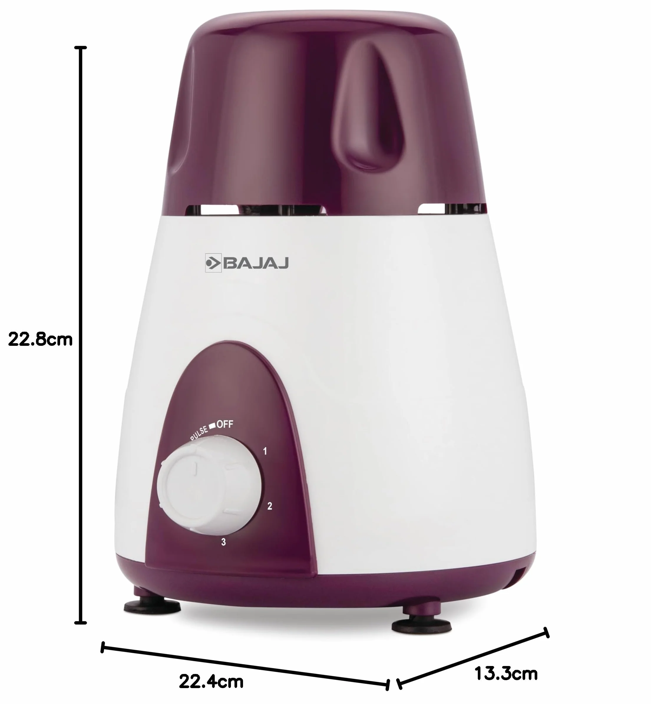 Bajaj Rex - Molinillo mezclador de 500 W, mezcla para cocina con características Nutri-Pro, 3 tarros mezcladores SS para molienda resistente, control de velocidad ajustable, sistema de cuchillas