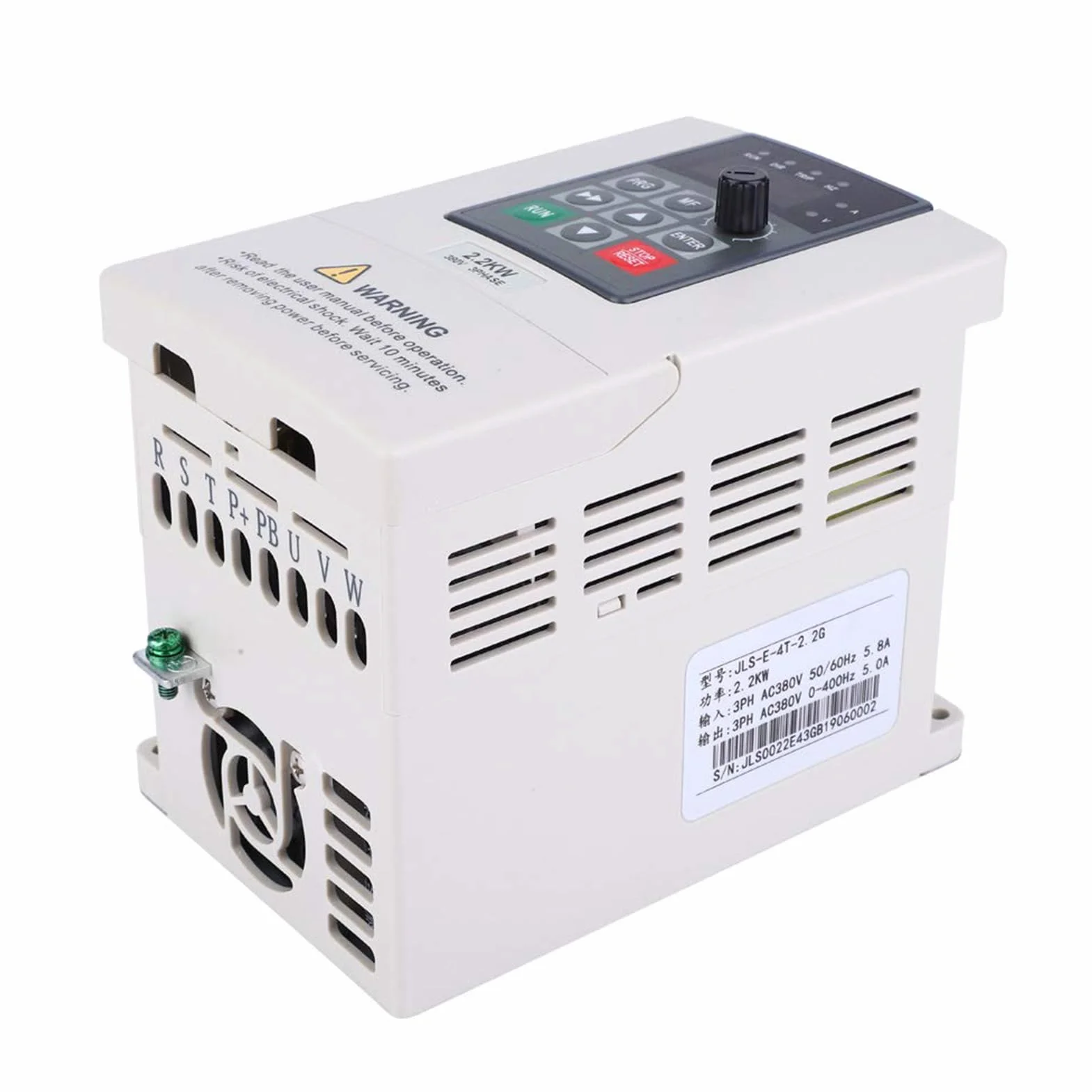 Variador 220 380, 2.2kw Variador de Velocidad del Motor Entrada Monofásica 220V, Salida Trifásica 380V Variador de Frecuencia para Control de Velocidad del Motor