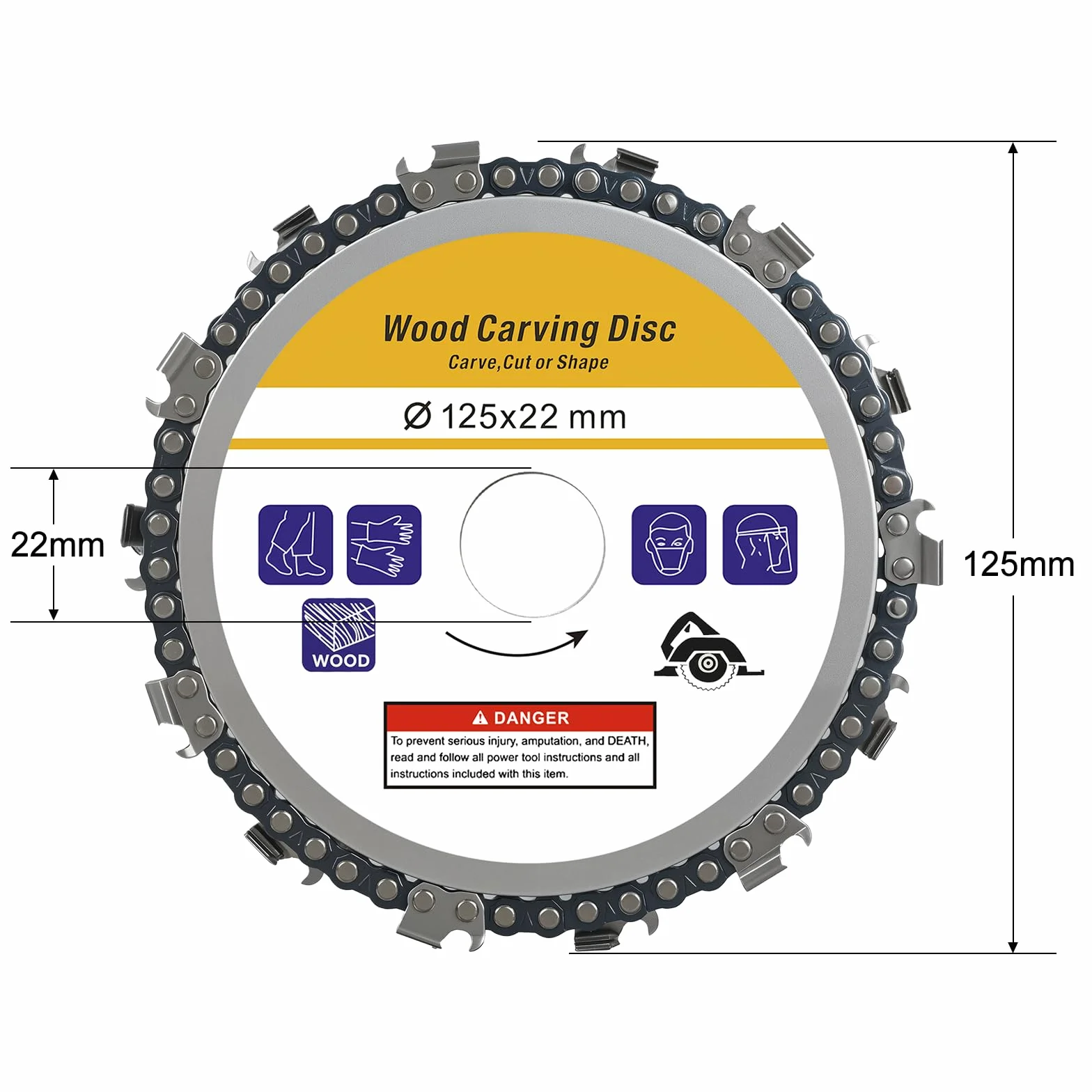 1 disco abrasivo de madera de 125 mm, disco de raspela, disco para tallar madera, fresadora, fresadora de madera, fresadora de raíces, disco flexible, fresadora de troncos, fresado, tallado