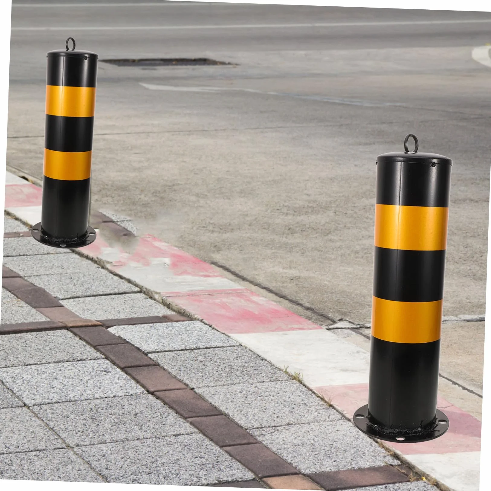 PRETYZOOM Columna de Advertencia Inoxidable Alta Poste de Seguridad para Aparcamiento
