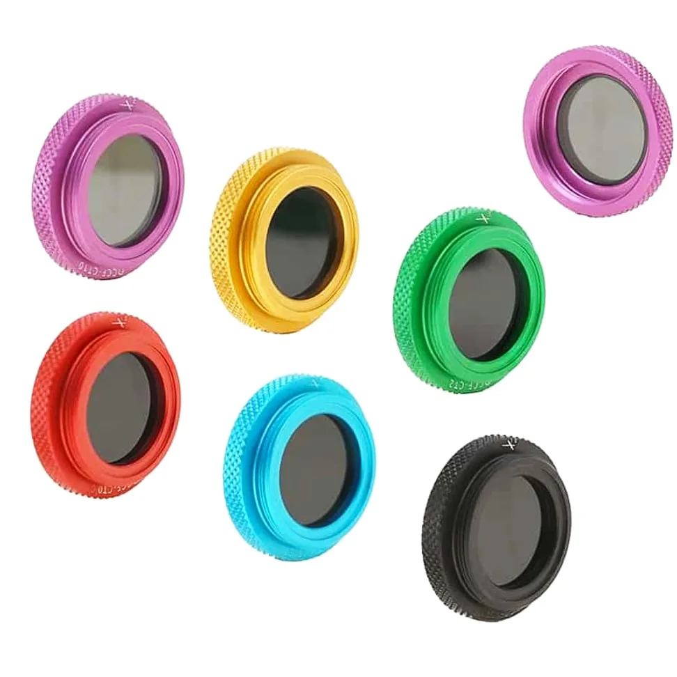Filtro de densidad neutra de 20 mm con soporte de montaje - Roscas C-Mount/SM1 - Filtro óptico, 1 unidad(5% Transmittance C-Mount Thread)