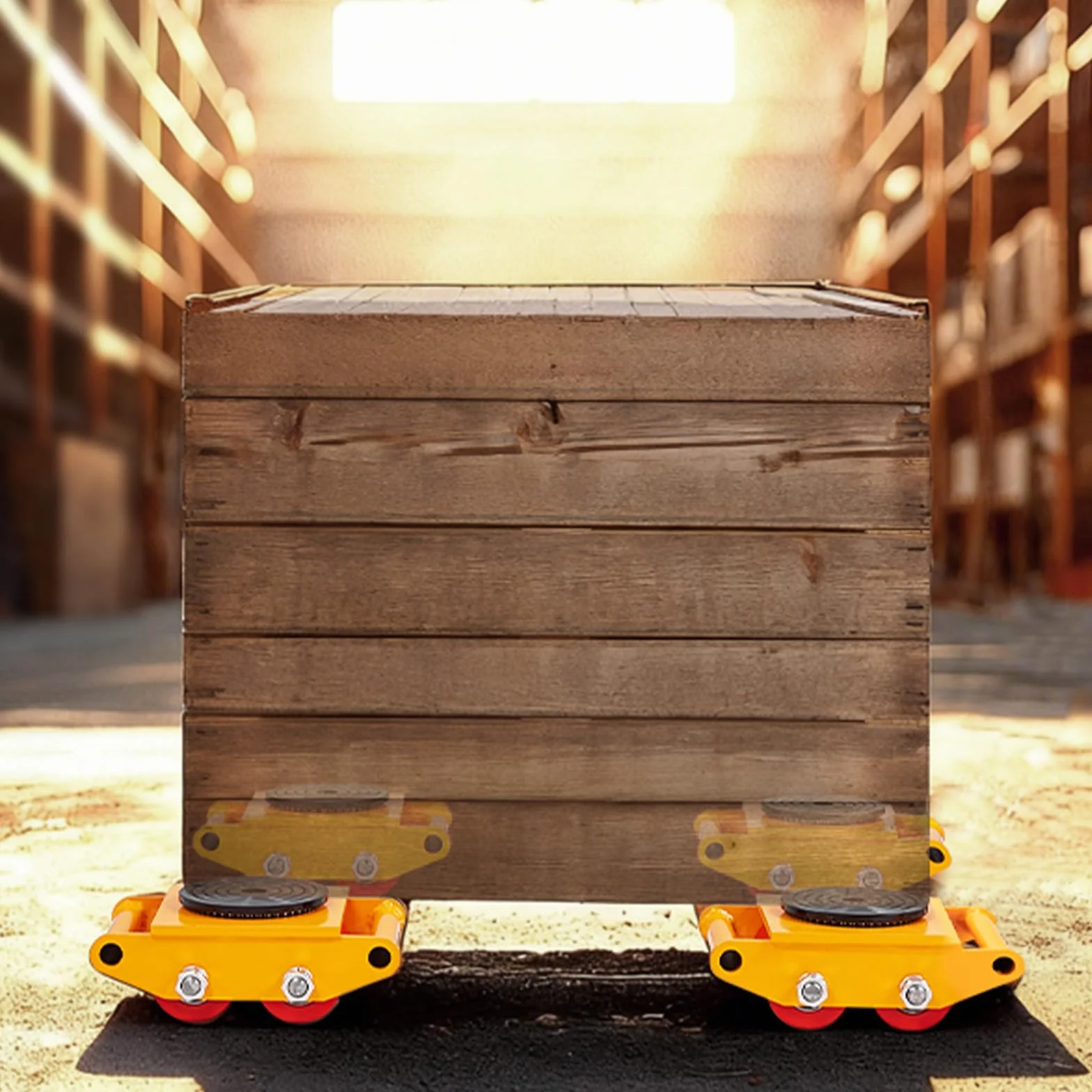 VEVOR Patín de Transporte de Maquinaria de Acero al Carbono Ruedas para Mover Muebles Pesados Carga de 6 T con Base Antideslizante Rotación de 360° de 4 Ruedas de PU para Almacén Taller Fábrica Hogar