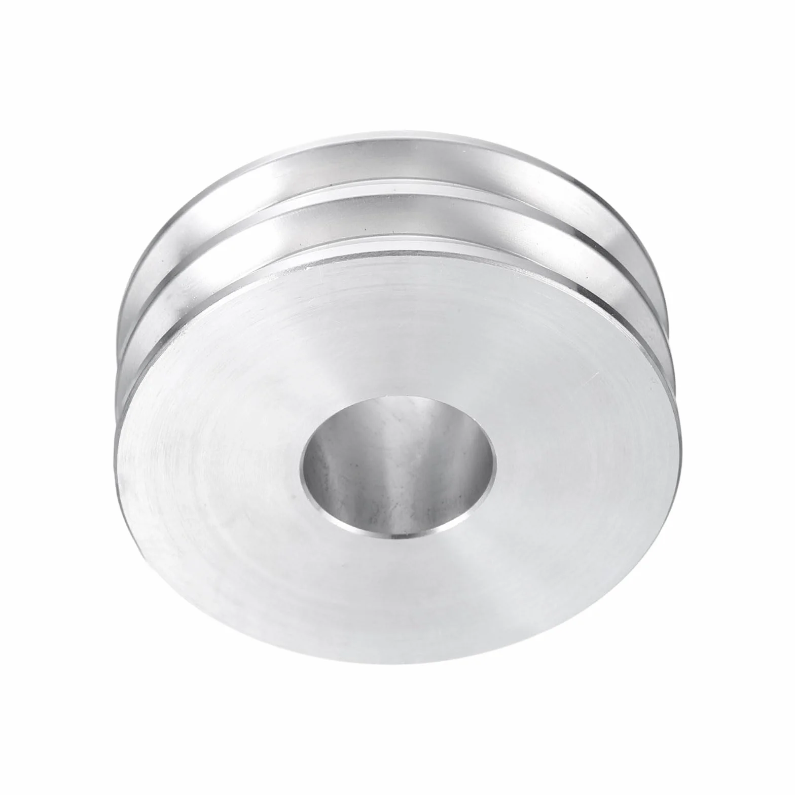 QUARKZMAN Polea en V 20 mm Diámetro Exterior 60 mm Doble Ranura Aleación Aluminio Eje Motor 6 mm (1/4) PU