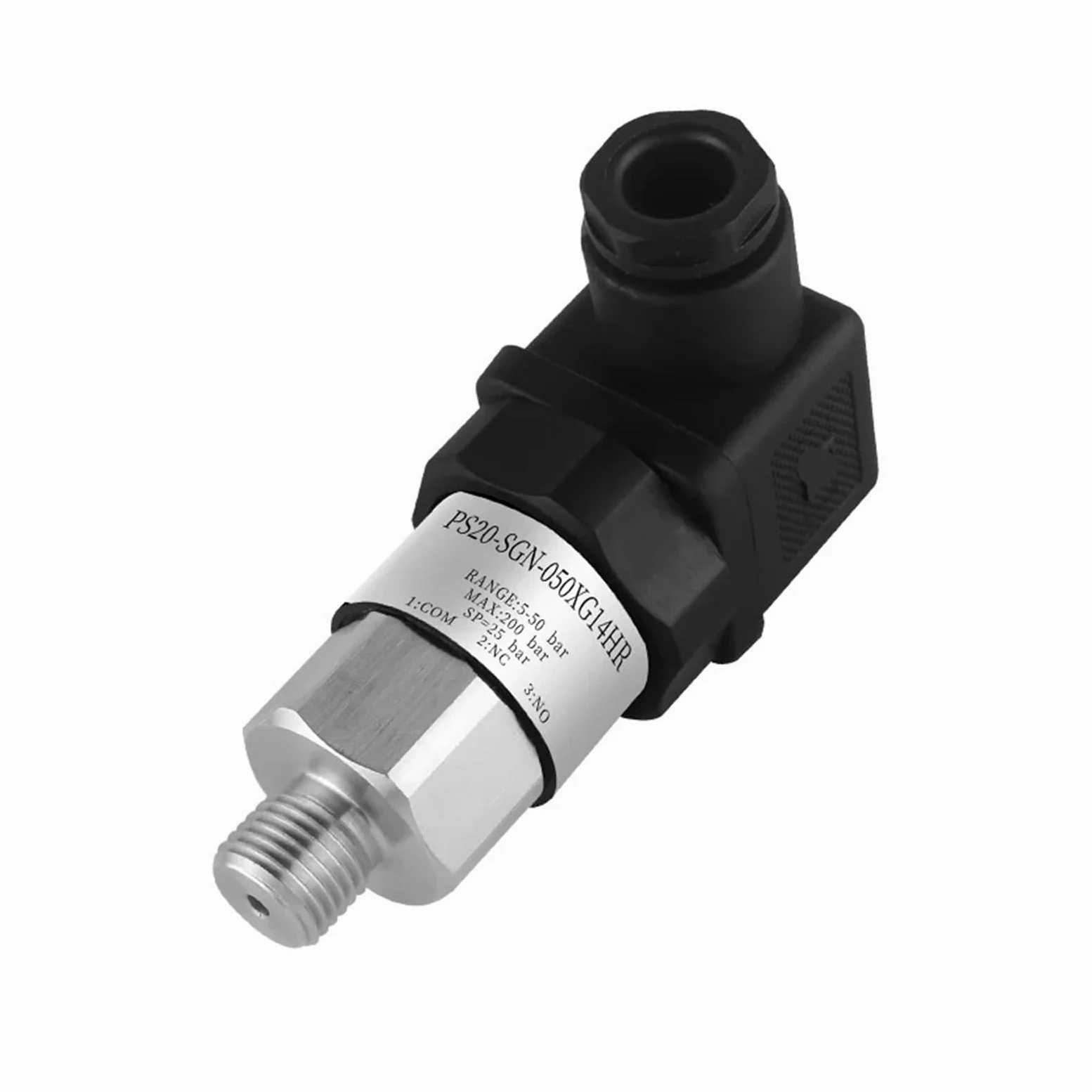Presostato Ajustable de 0 a 400 Bar, 30 Bar, pistón de diafragma de Acero Inoxidable, Control de presión for Aceite y Agua.(4)