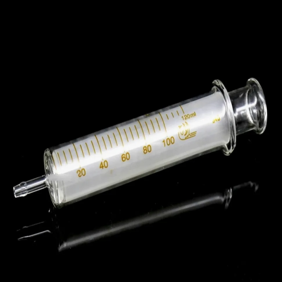Todos Los Tamaños De 1 Ml A 100 Ml Jeringa De Vidrio Desechable De Laboratorio Jeringa De Transferencia De Líquido De Vidrio Sin Aguja, 100ml 1pcs