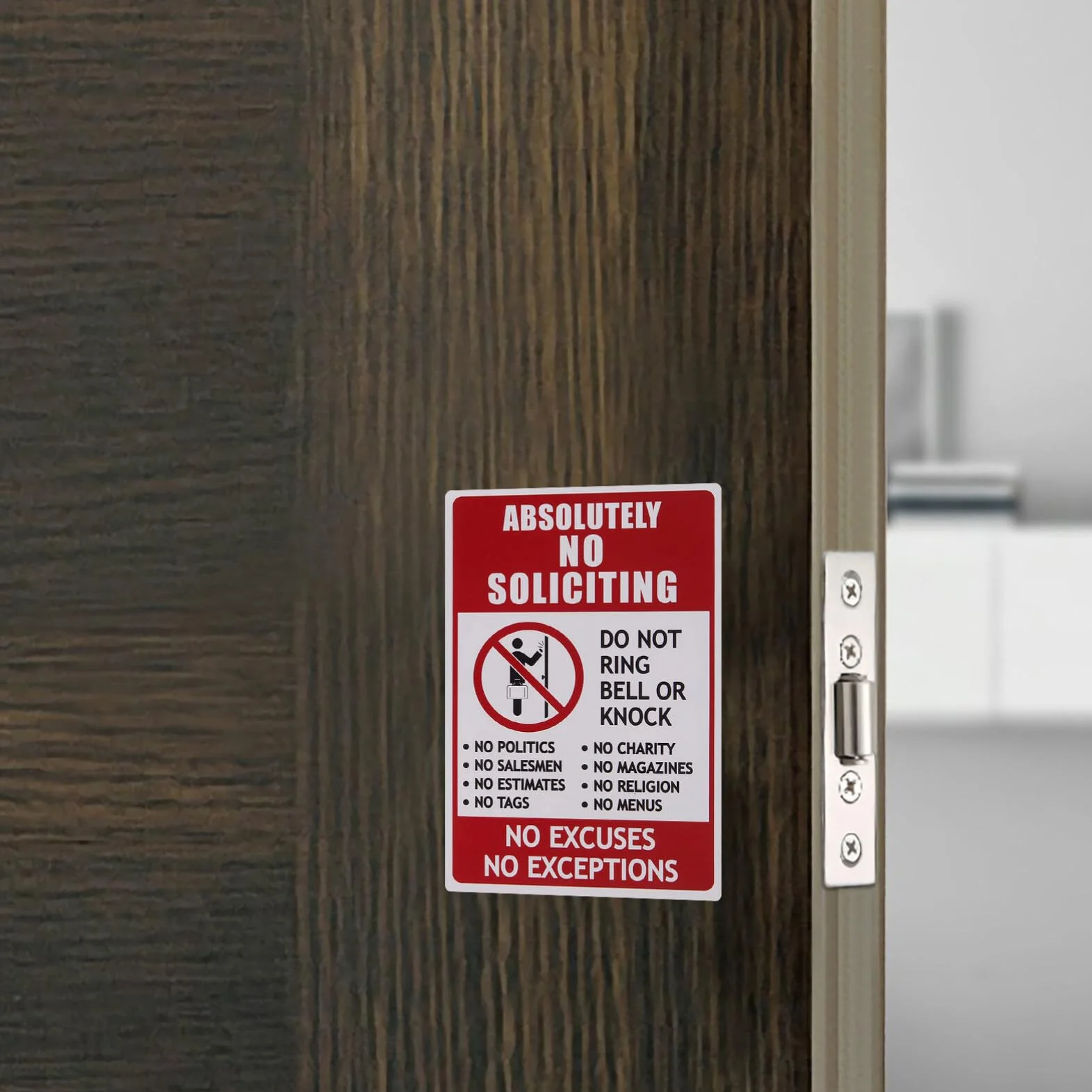 SOLUSTRE Señal De No Entrada No Intrusión No Solicitar Para Puerta De Entrada