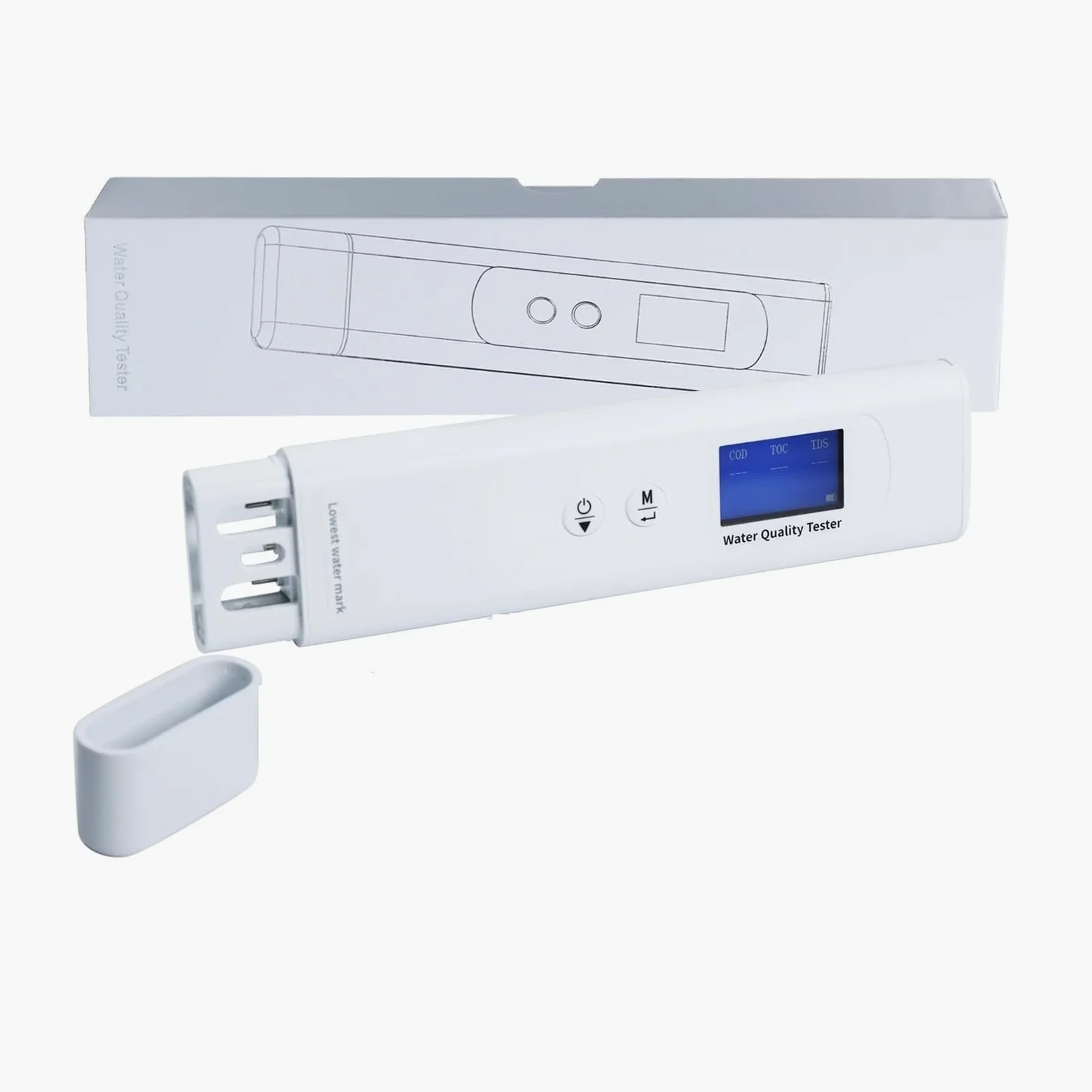 Medidor de TDS 6 en 1, TOC UV275, EC, DQO, medidor temperatura, comprobador digital calidad del agua, Monitor técnico