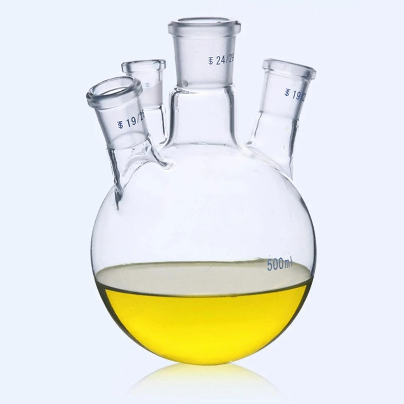 Matraz de vidrio para laboratorio, Matraz de reacción de vidrio estándar de 4 bocas 19/26,24/29,29/32 100-2000 ml(1000ml 24 19 19 14)