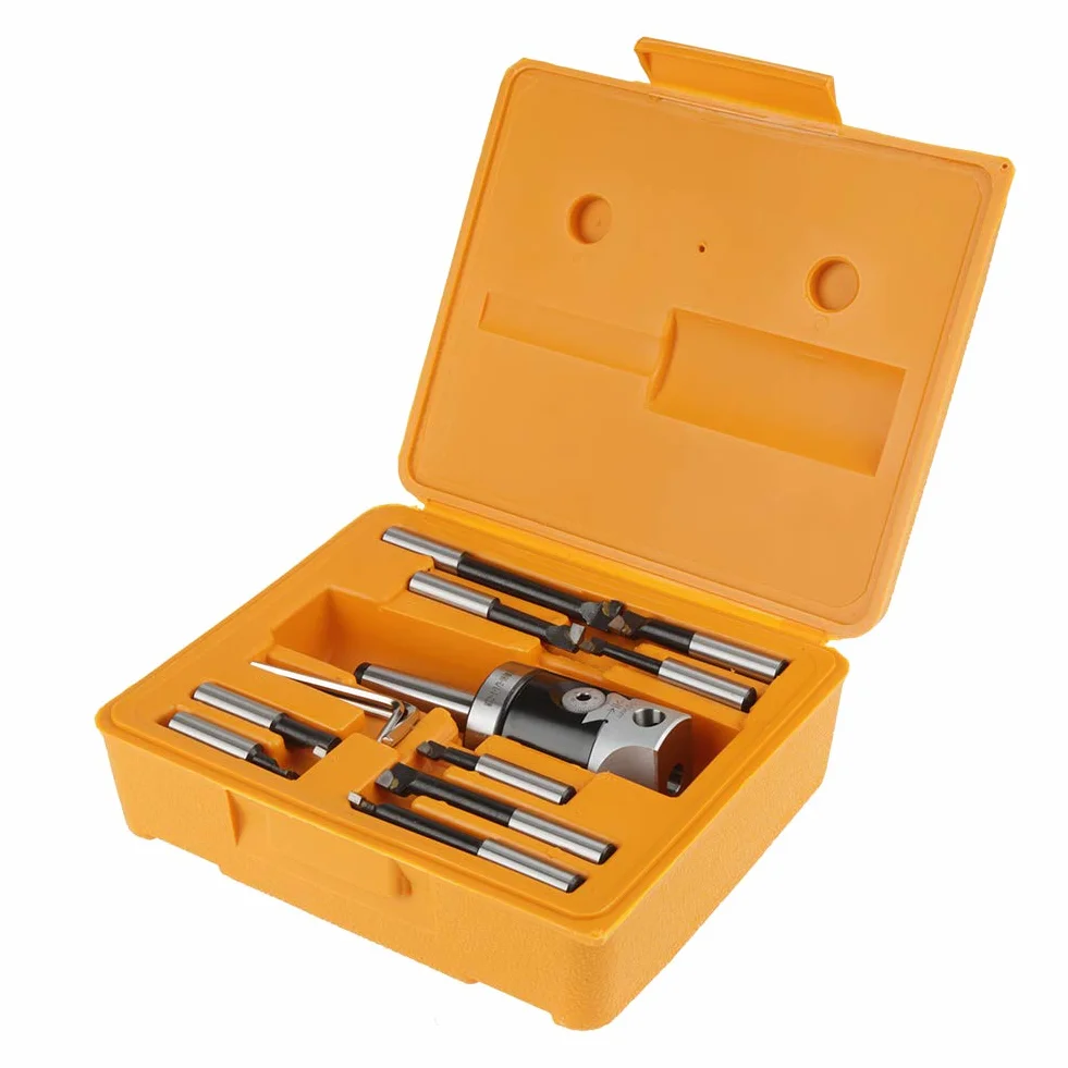 Cabezal de mandrinar 50 mm orificio 12 mm con puntas de carburo vástago 12 mm juego para fresadora