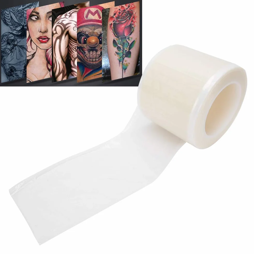 Película de Barrera para Tatuajes 1200 Hojas Desechable Impermeable Transparente