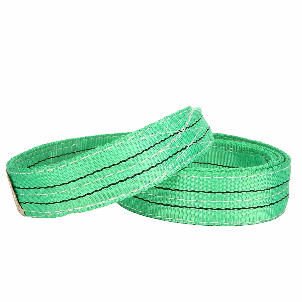 Eslinga de poliéster 3 m x 50 mm 30 Ton verde para elevación industrial