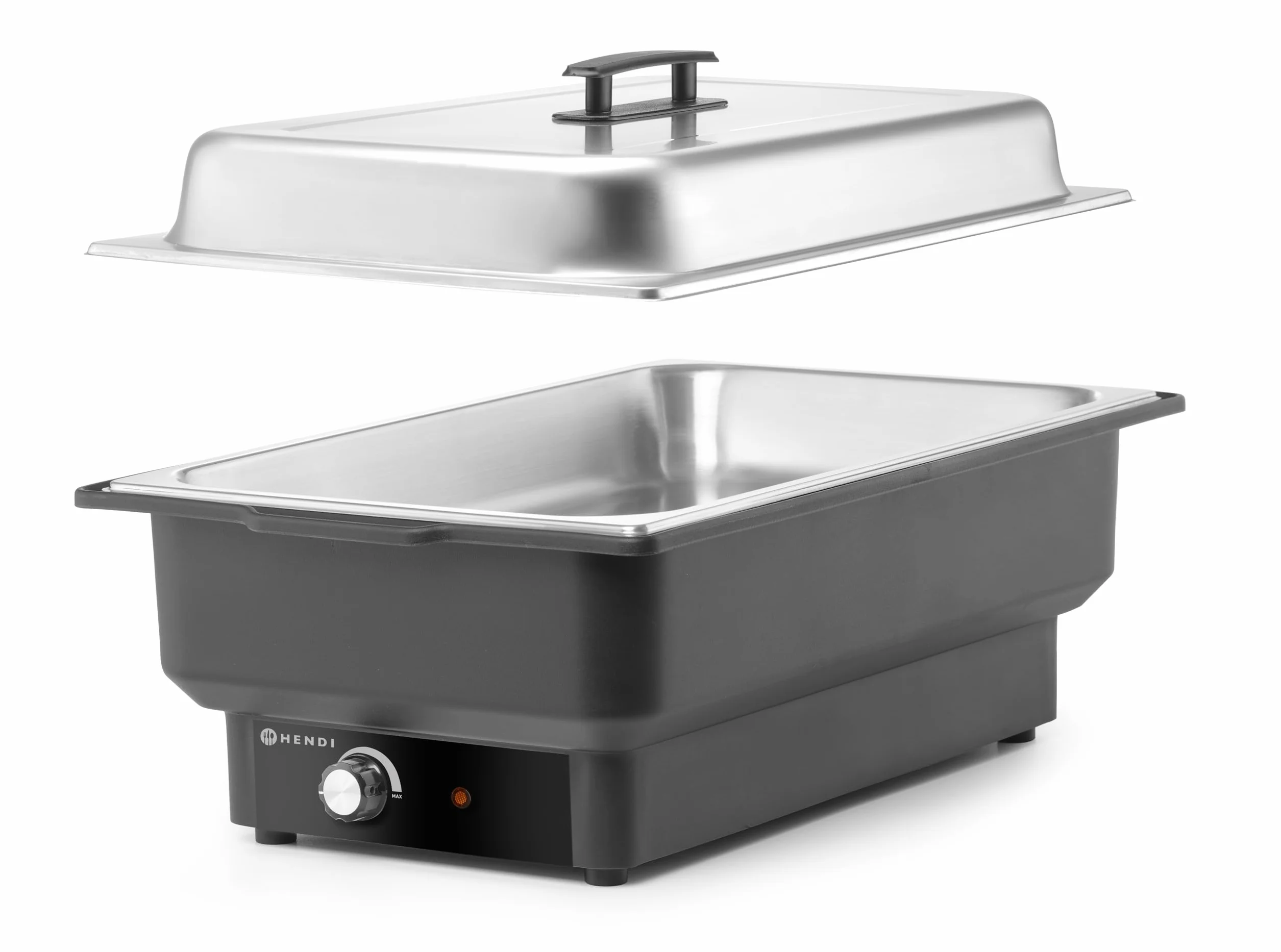 HENDI Calentador Eléctrico de Alimentos Buffet Chafing Dish GN 1/1 9L 30-85°C 230V 900W Acero Inoxidable