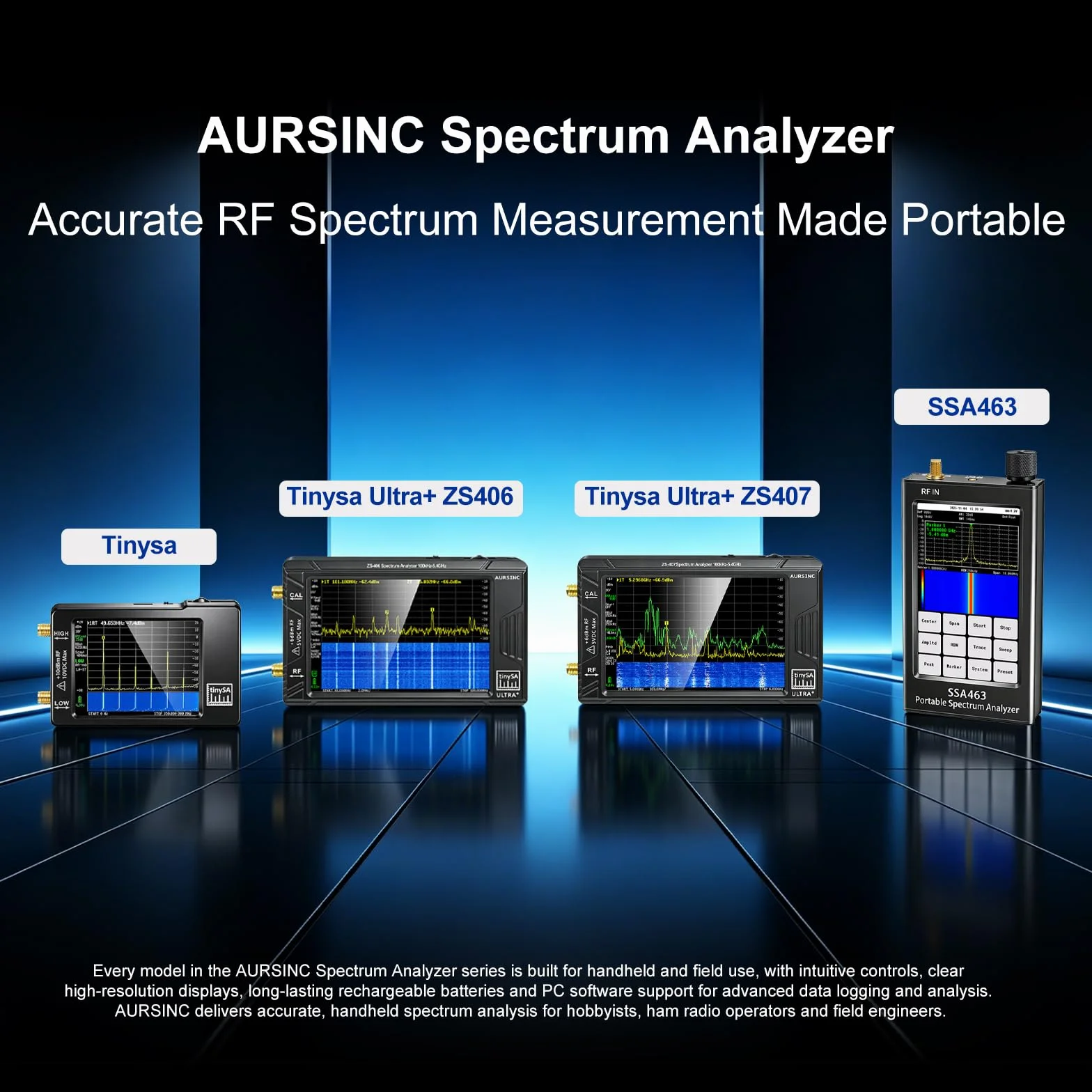 Analizador de espectro Tiny sa Ultra+ ZS-407 7,3 GHz