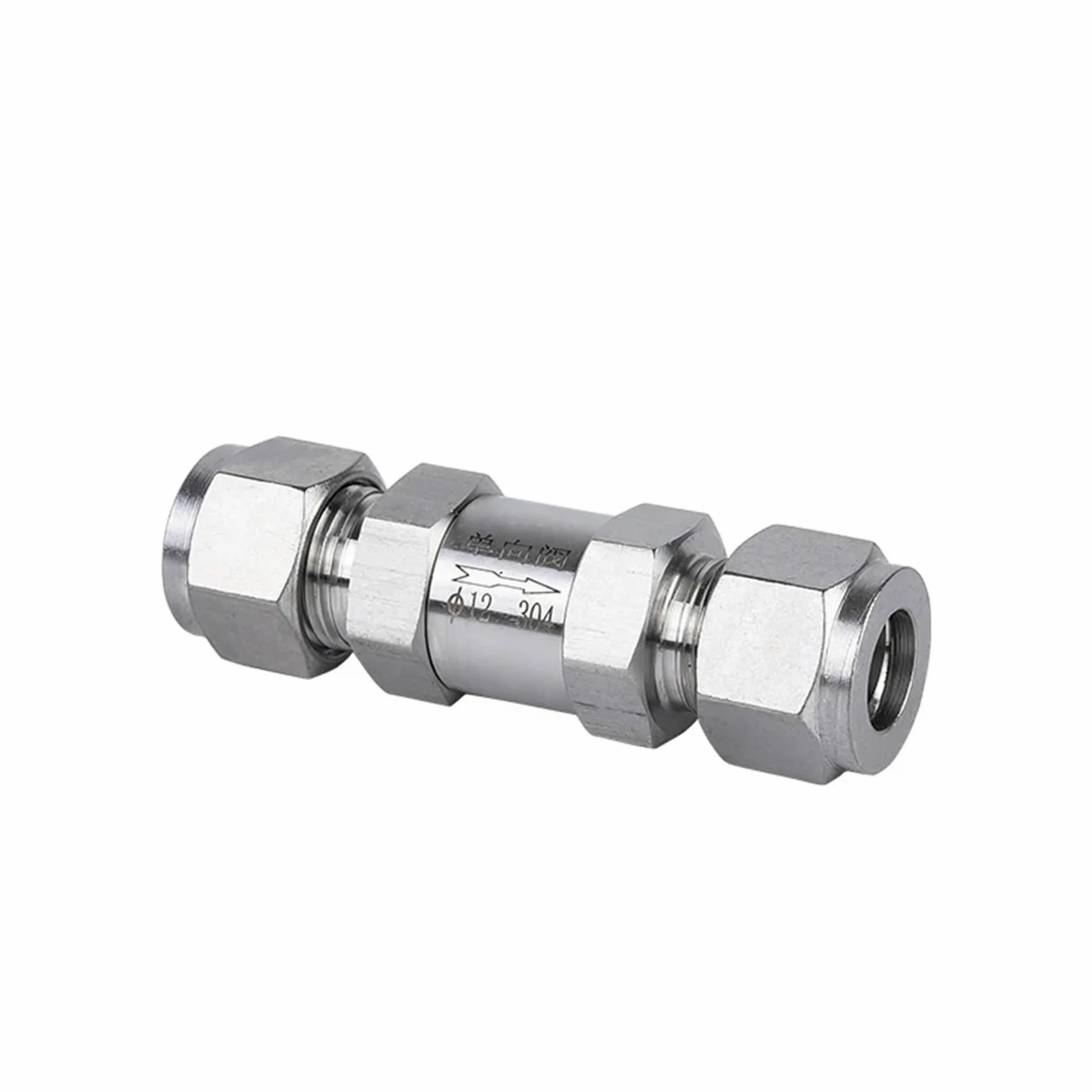 Válvula unidireccional de acero inoxidable 304 con tubo de diámetro exterior de 1/8, 1/4, 3/8 y 1/2 pulgadas, válvula de retención antirretorno, 1 unidad(18mm)
