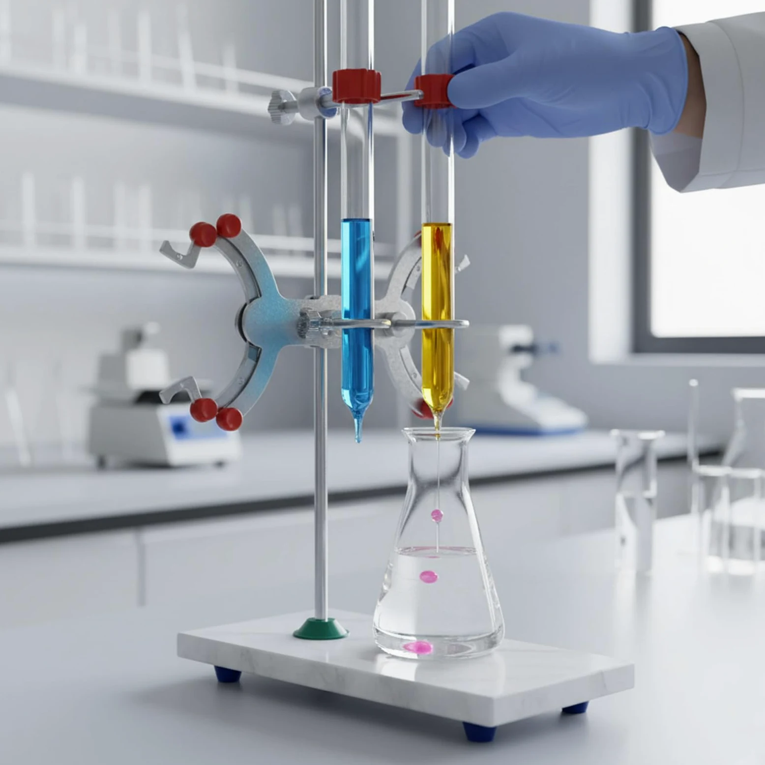 Clip De Ajustable Abrazadera Para Bureta Laboratorio Soporte Laboratorio Titulación Abrazaderas Varilla Soporte Bureta
