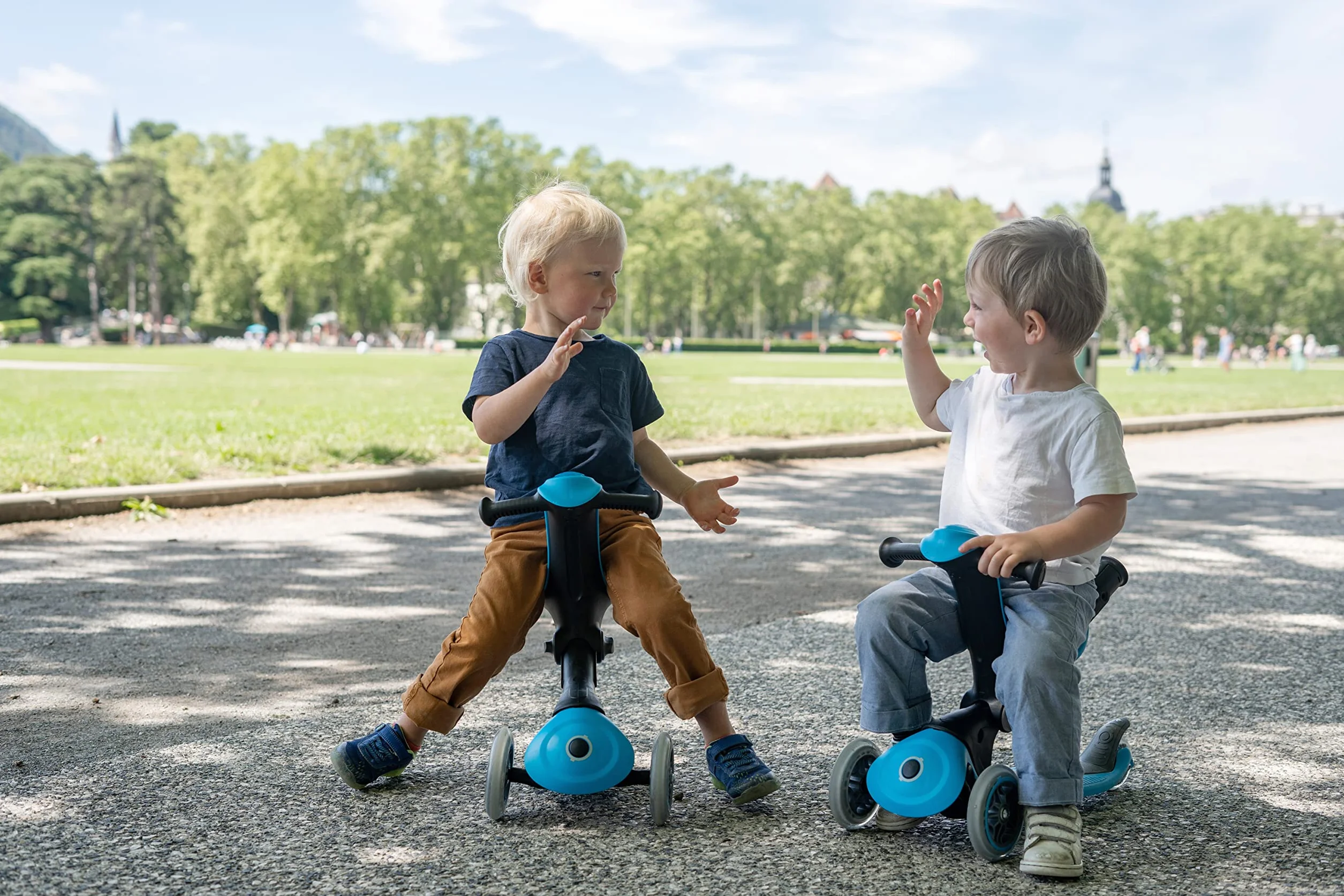 Globber GO•UP Deluxe Patinete evolutivo 3 ruedas con asiento niños 15 meses a 6 años