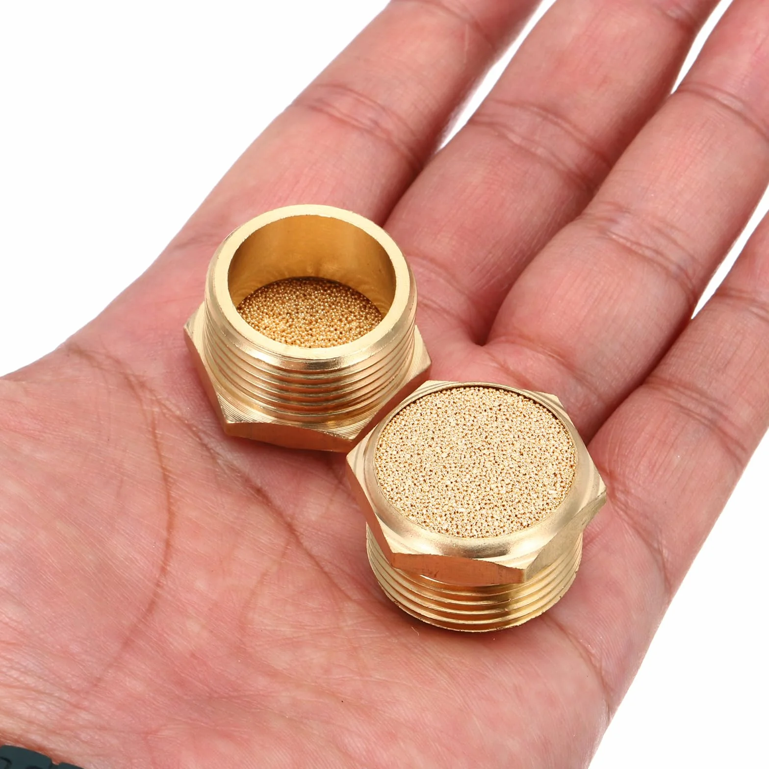 QUARKZMAN 2PCS G 3/4" Silenciador De Escape Neumático De Bronce Sinterizado