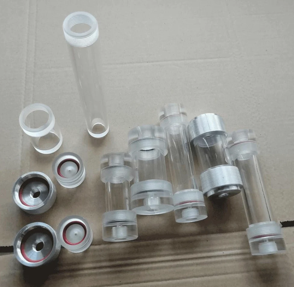1 tubo de secado acrílico, tubo de filtro de gas for eliminación y purificación cromatográfica de agua.(Aluminum Lid 60x200mm)