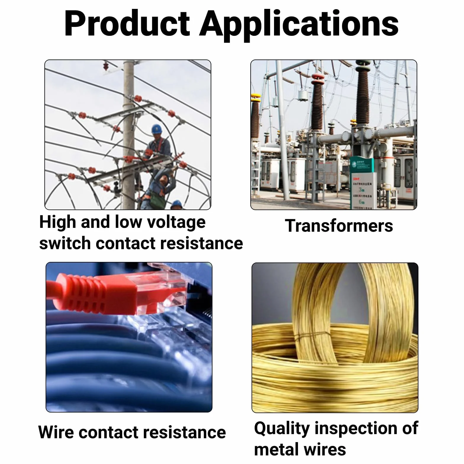Megóhmetro Digital VC480C 0.01mΩ-2kΩ Probador de Resistencia CC Milliohmímetro de 6 Engranajes Medición de 4 Cables Megohm Meter