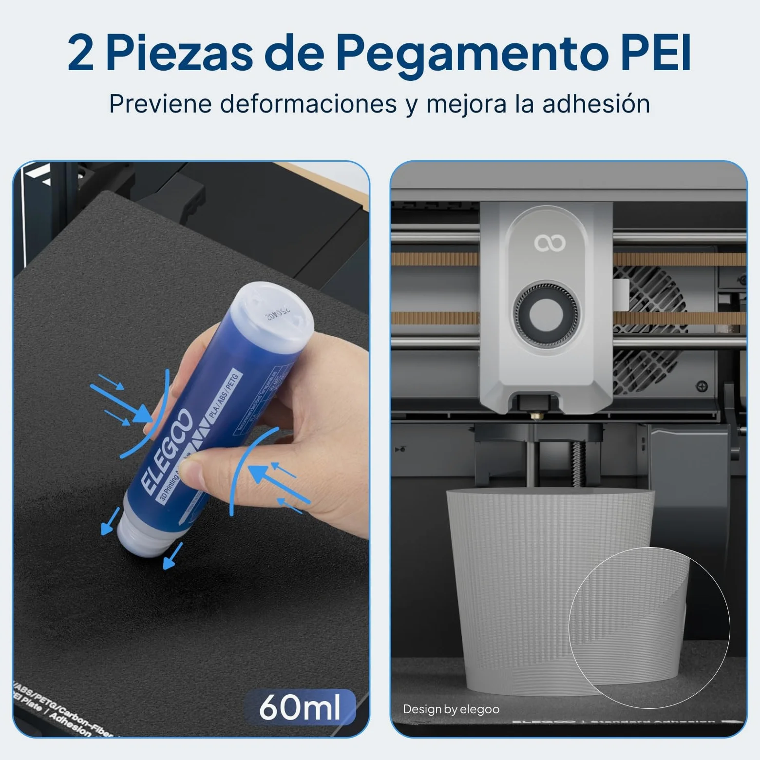 ELEGOO Kit de Accesorios Solo para Centauri Carbon, Incluye Filamento PLA x1, Placa de Construcción x3, Pegamento Líquido Pei x2, Boquilla de Acero Endurecido de 0,4 mm x1, Pies Antivibración x4