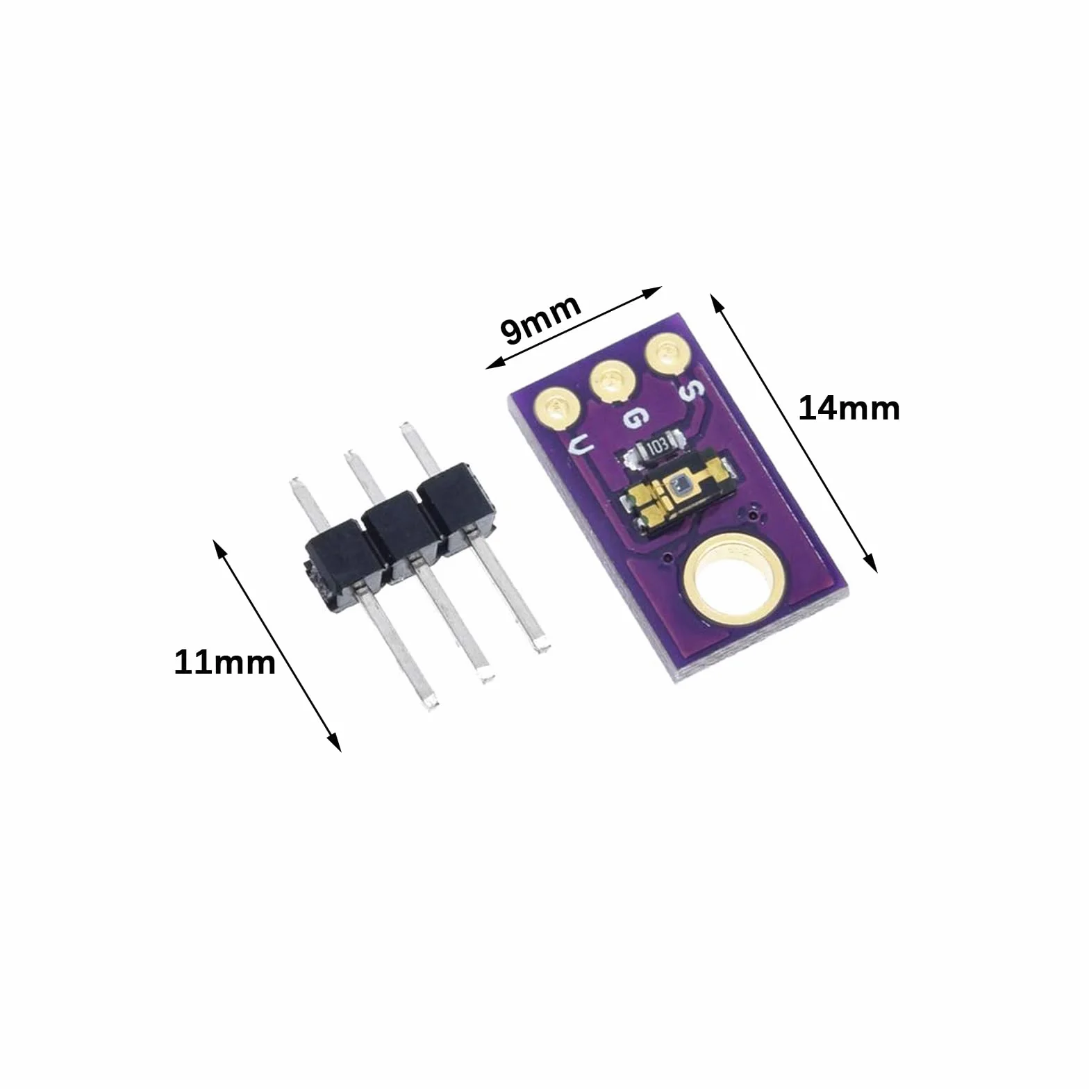 TEMT6000 Módulo de sensor de luz ambiental módulo de detección de intensidad de luz analógica (3)