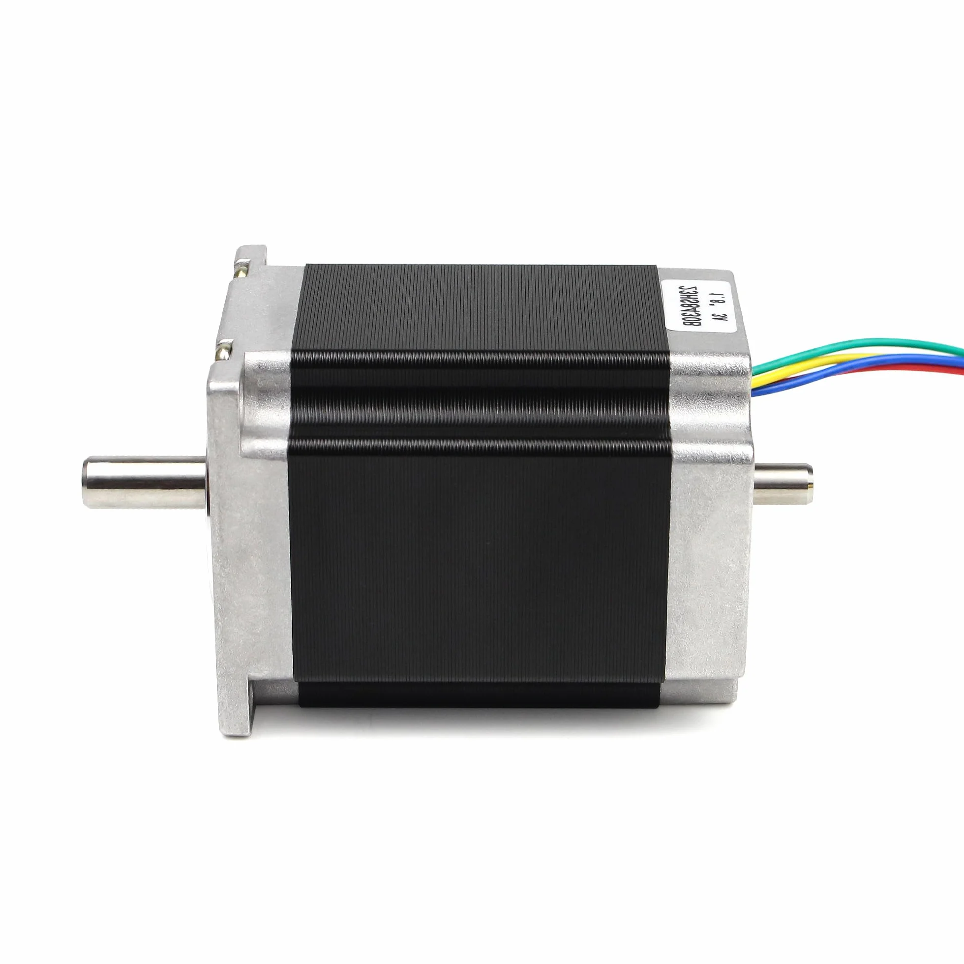 RATTMMOTOR Motor paso a paso Nema 23, motor paso a paso de doble eje de 4 hilos, 3 A, 1,8 Nm (270 oz.in) 2 fases, 1,8 grados, 57 x 57 x 76 mm, 4 cables para impresora 3D/fresadora CNC (23HS8430B)