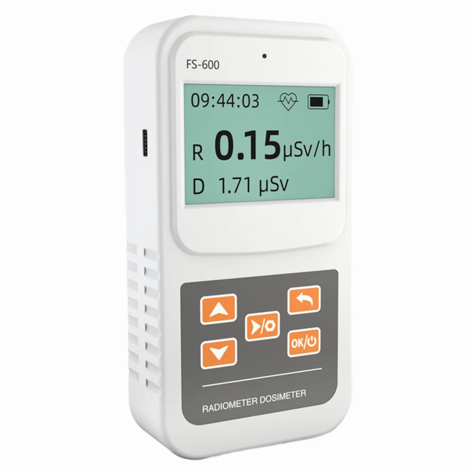 Detector de radiación, dosímetro personal, contador portátil, detector de radiación, FS-600 USB, probador de radiación de mano, dosímetro de mármol, blanco