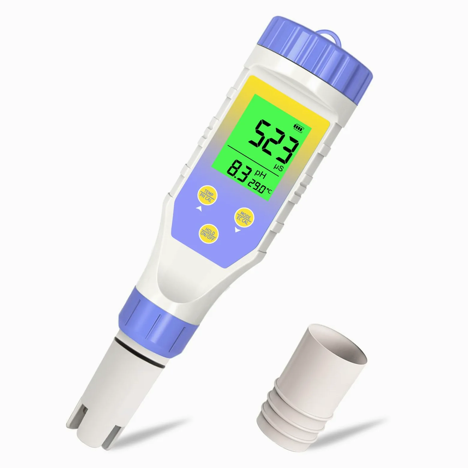 Medidor de pH y TDS, probador digital de pH para agua, 5 en 1 pH/TDS/EC/salinidad/temperatura, probador de agua para beber en el hogar, piscina y acuario, con resolución 0.01