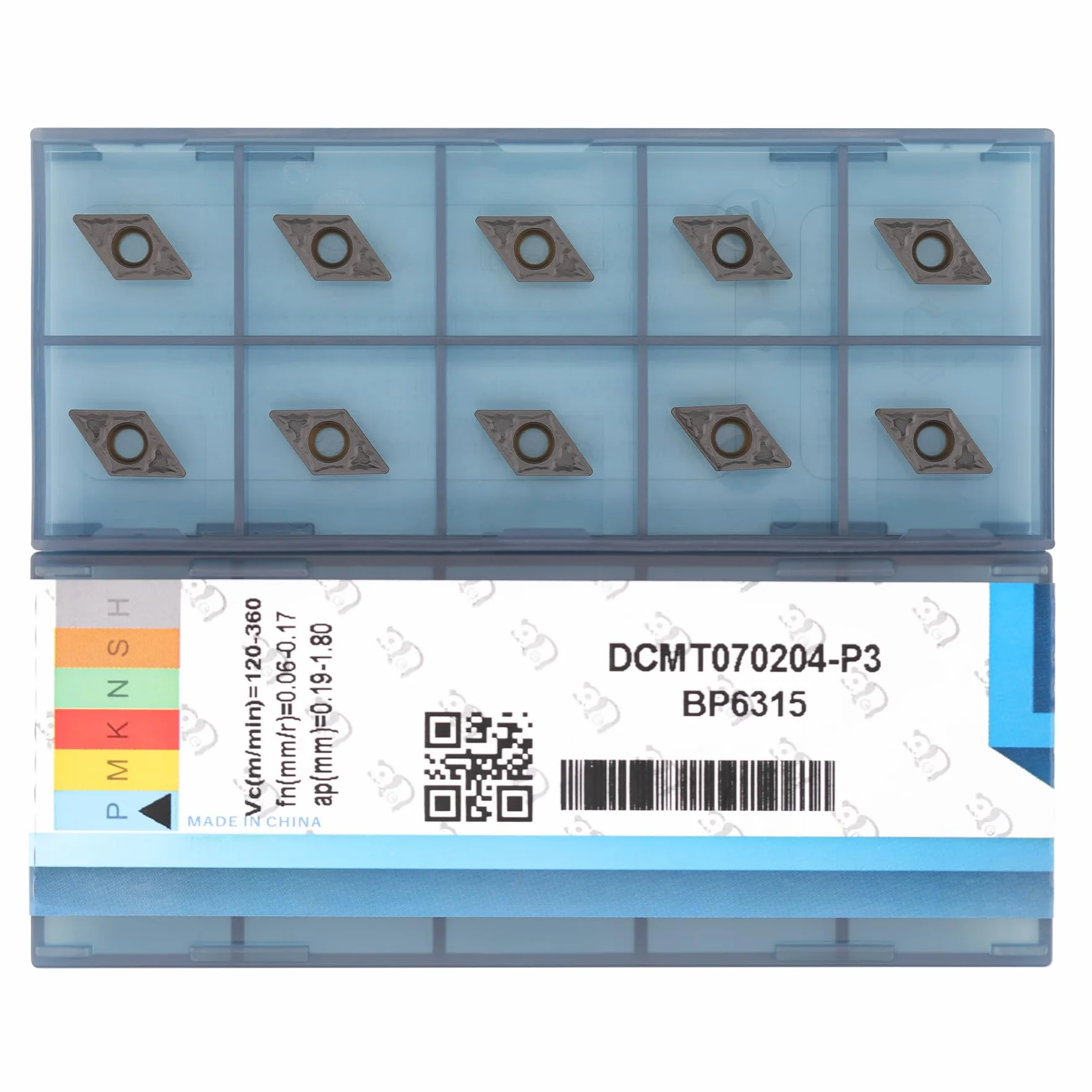 CNC Insertos de giro de carburo DCMT 21,51 DCMT070204-MD para corte de metal, 10 piezas