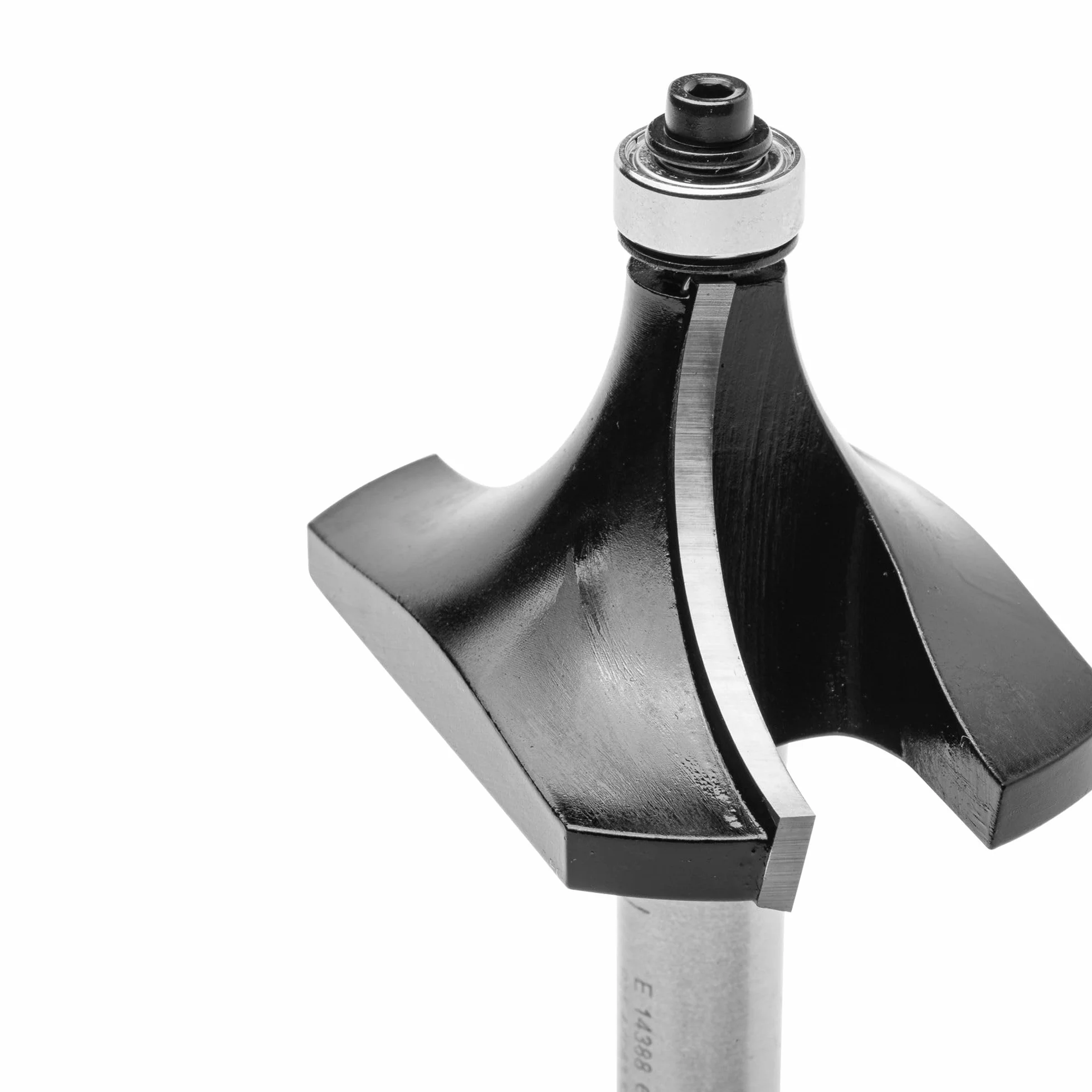 ENT 14388 Fresa de redondeo, en carburo, vástago (S) de 12 mm, diámetro (D) de 63,5 mm, NL 31,8 mm, R 25,4 mm, SL 45 mm, con rodamiento de bolas