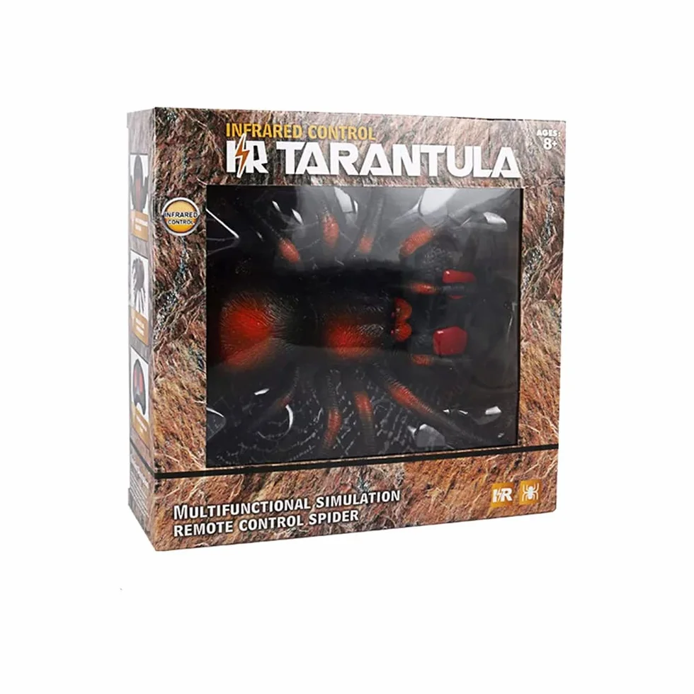 OnlineStreet Araña De Control Remoto, Inalámbrica Realista Tarántula De Felpa Suave, Control Infrarrojo Rastreo