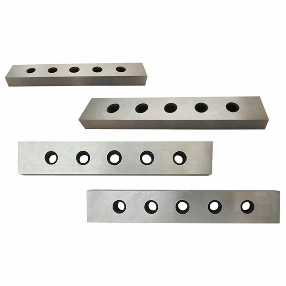 Juego de 4 pares de 4 pares de bloques cuadrados de acero de precisión con agujeros de montaje para diseño de metalurgia