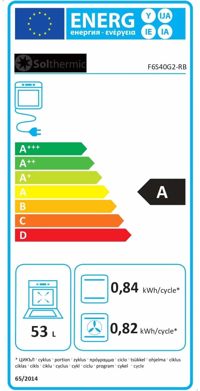 SOLTHERMIC F6S40G2 Cocina Gas Negra Rústica 60 cm 4 Fuegos Encendido Automático Butano Ciudad