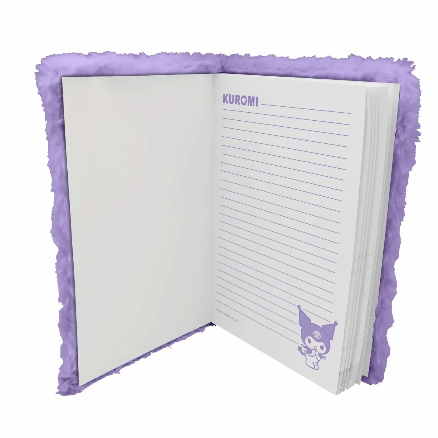 Kuromi Libreta Peluche A5 Rayas Cuaderno Infantil Suave para Niñas