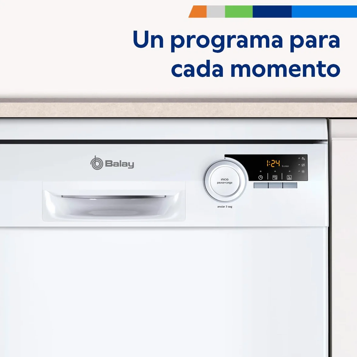 Balay Lavavajillas Libre Instalación 60 cm 12 Servicios Auto Diario ExtraSilencio Blanco 3VS506BP