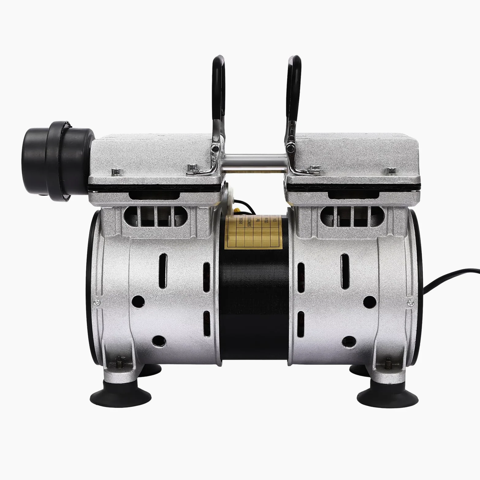 Bomba de vacío, 550 W, 1400 rpm, bomba de vacío sin aceite, con silenciador, 8 bar, 120 l/min, bomba de presión de laboratorio, para experimentos de estanqueidad de gas, procesamiento de alimentos