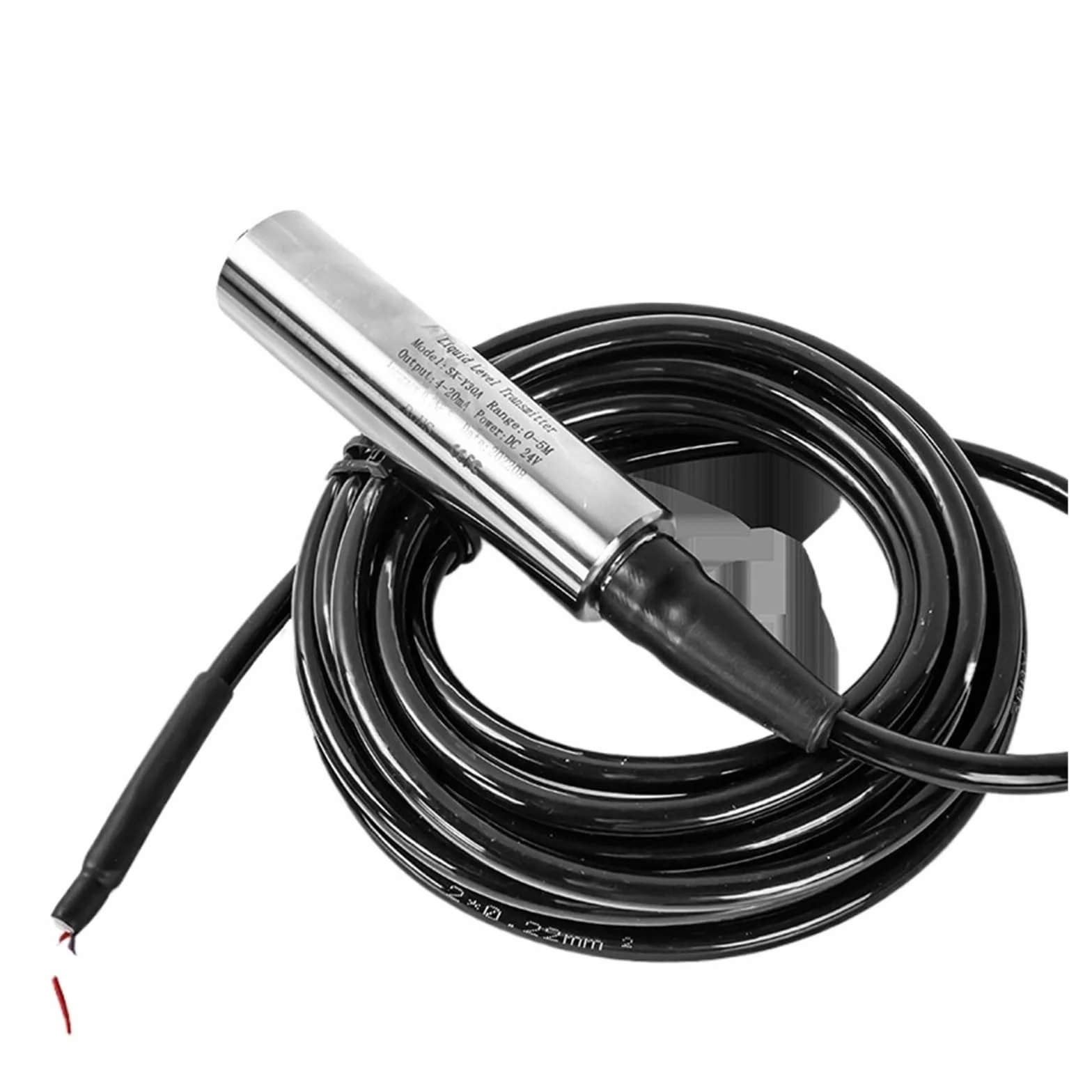 Sonda transmisora ​​de presión 4-20mA RS485 Sensor de Nivel de Agua de Pozo Profundo for Tanque de Agua (Color : RS485 Output, Size : 5m Range 5m Cable)