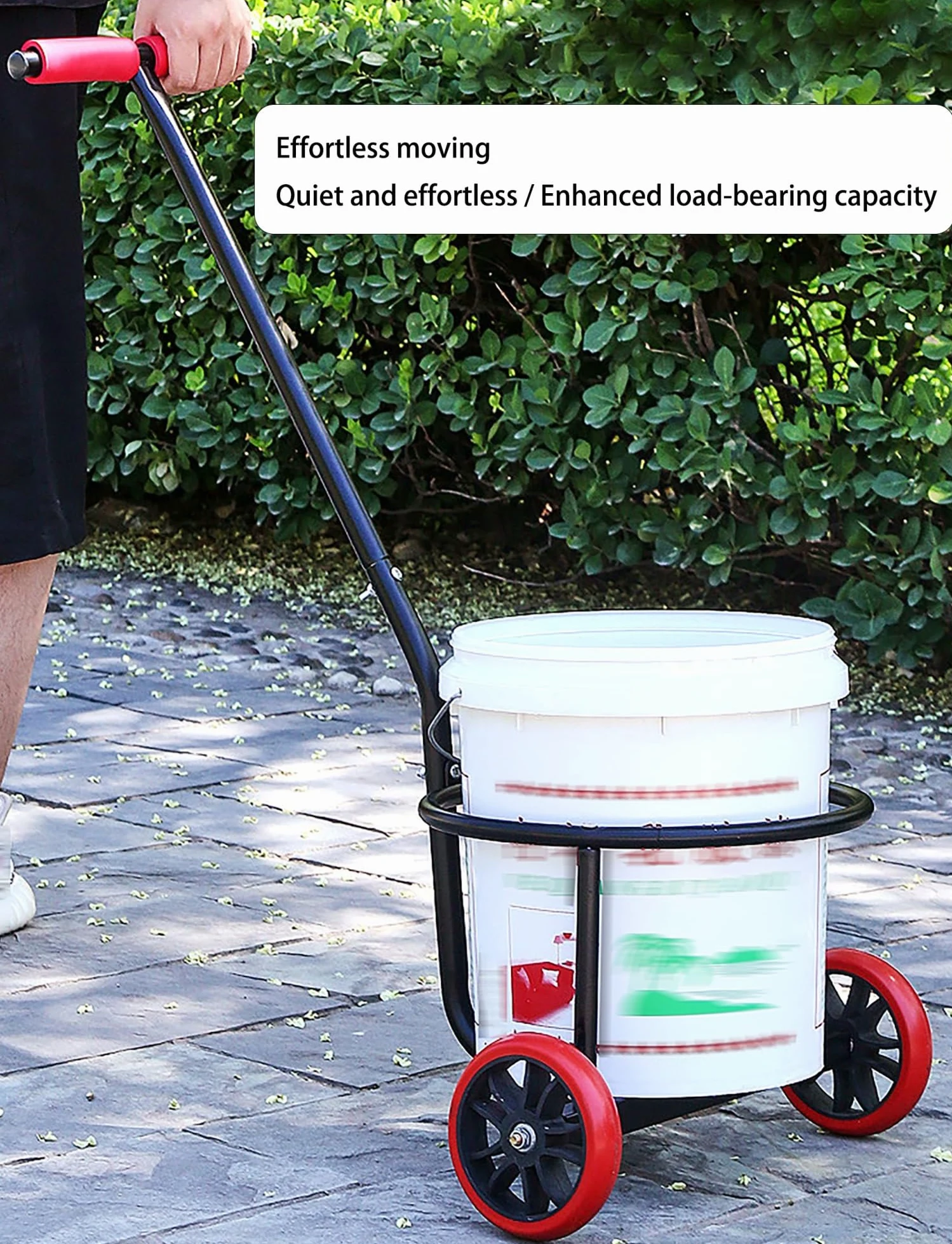 Carro utilitario de Servicio Pesado con Ruedas silenciosas: Transporte fácilmente 220 Libras de Agua, Basura y Tanques de propano for el hogar, el Campamento y el jardín(B)