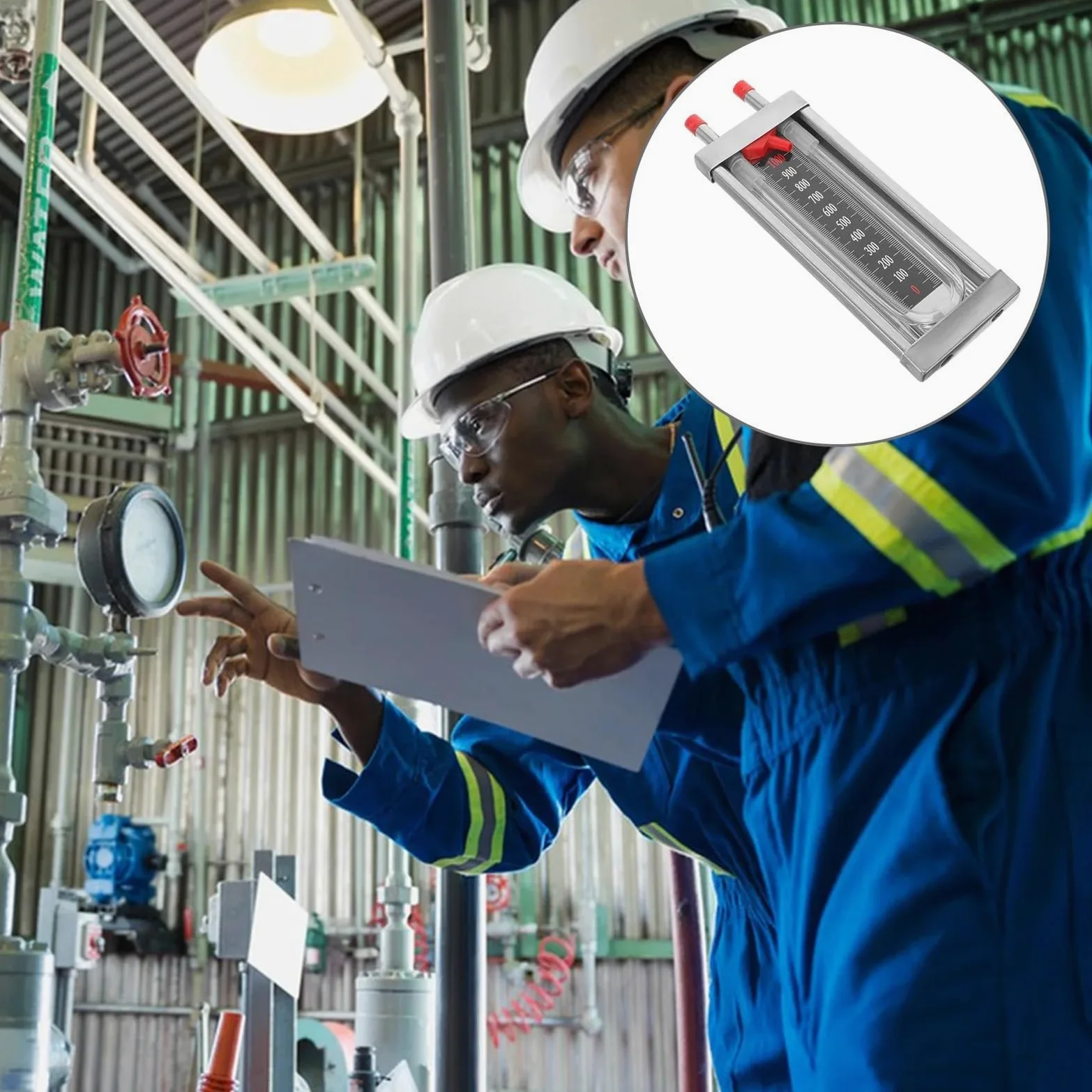 Manómetro con Sensor de presión en Forma de U, manómetro, probador de Tubo de vacío, Columna de Agua, diferencial de Acero Inoxidable